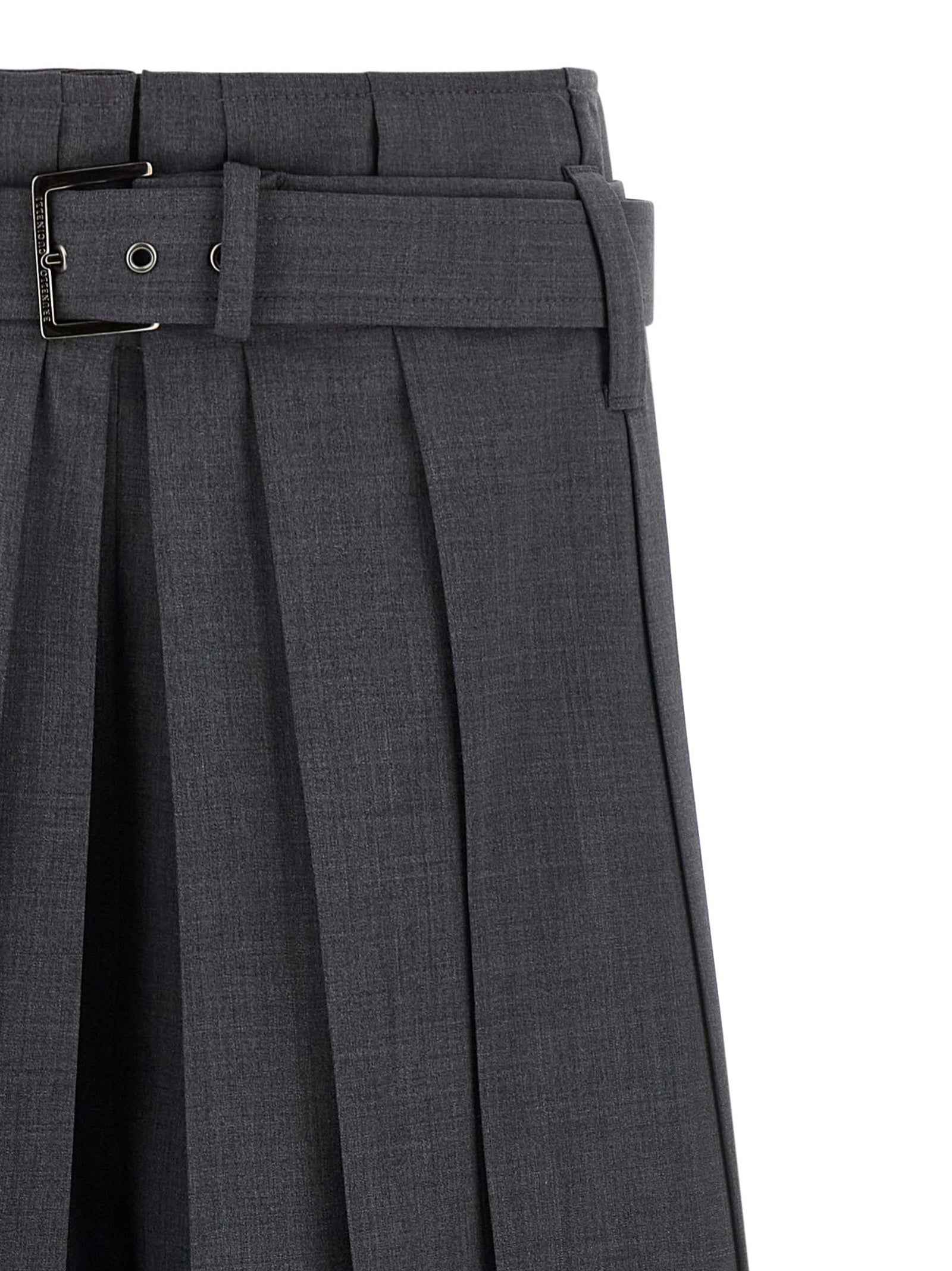 Brunello Cucinelli Gray Virgin Wool Bermuda Shorts
