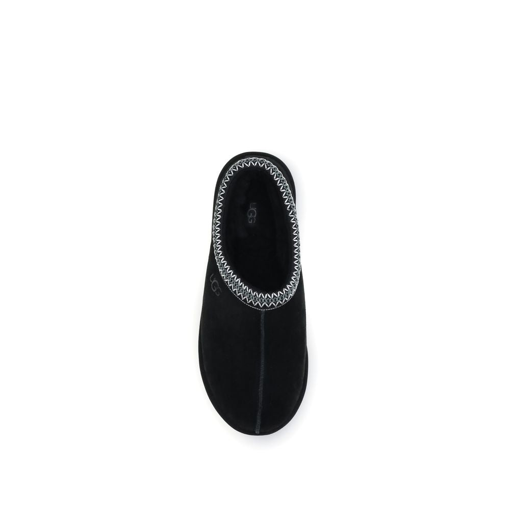 UGG Black Calf Leather Bos Taurus Mules