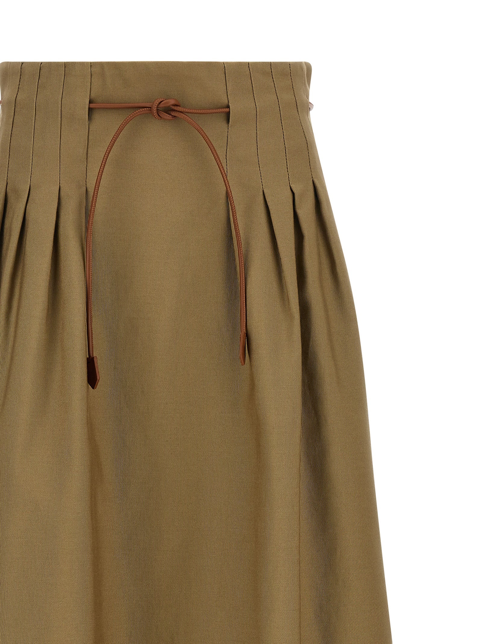 Max Mara Bicolor Cotton Midi Skirt