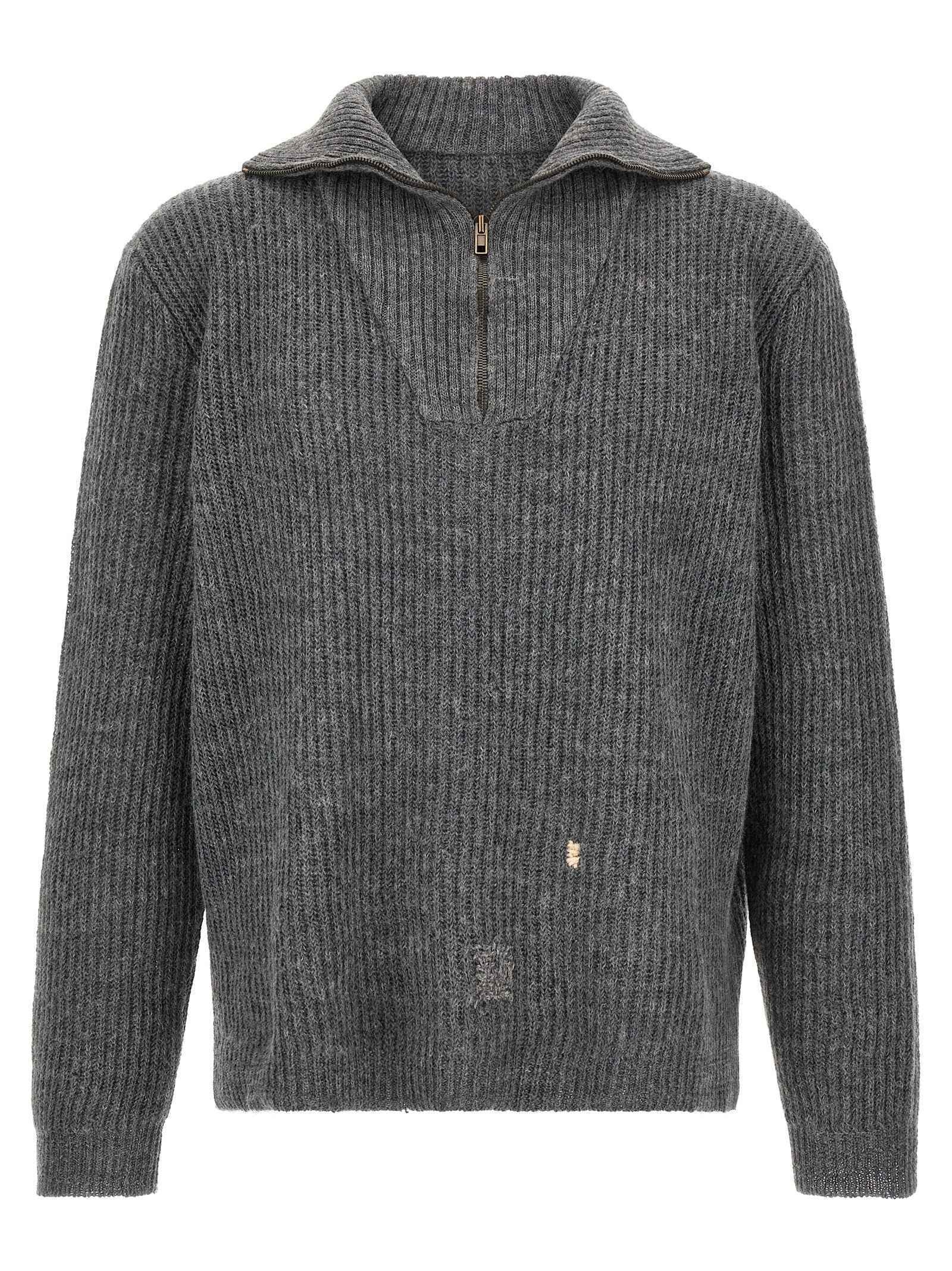 Maison Margiela Gray Linen Cardigan