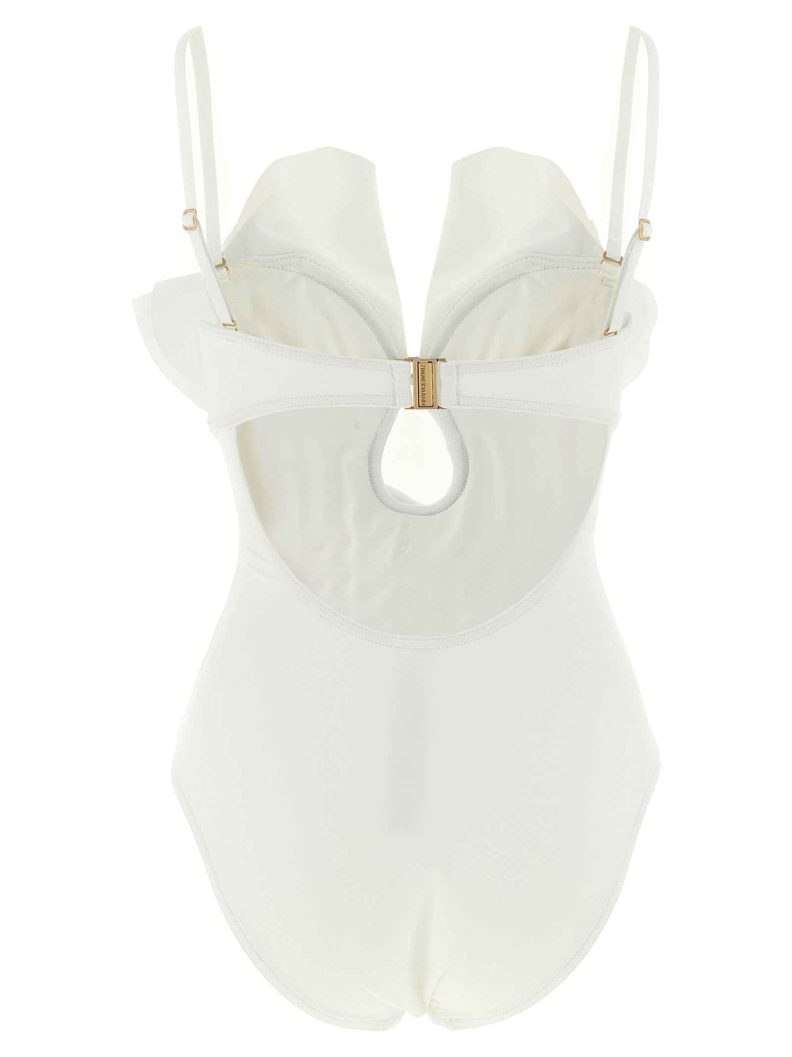 Zimmermann White Polyamide One-Piece Swimsuit