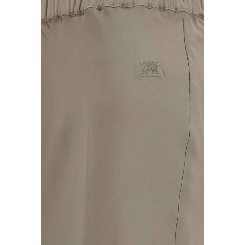 Max Mara Beige Silk Long Skirt