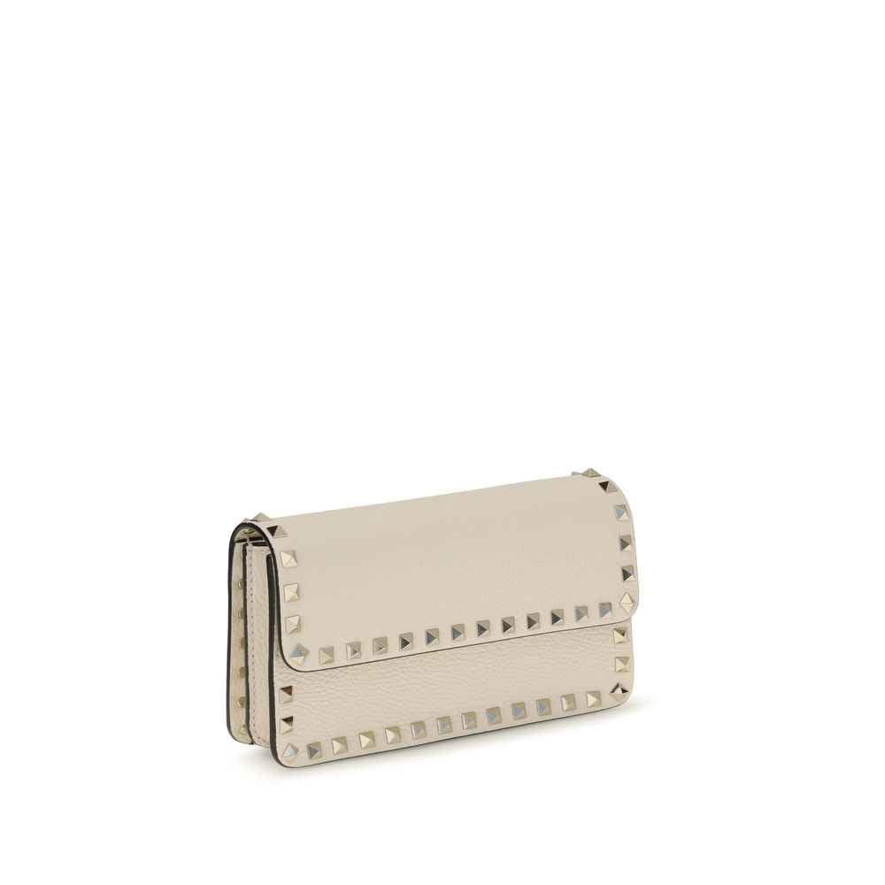 Valentino Garavani Beige Calf Leather Bos Taurus Wallet