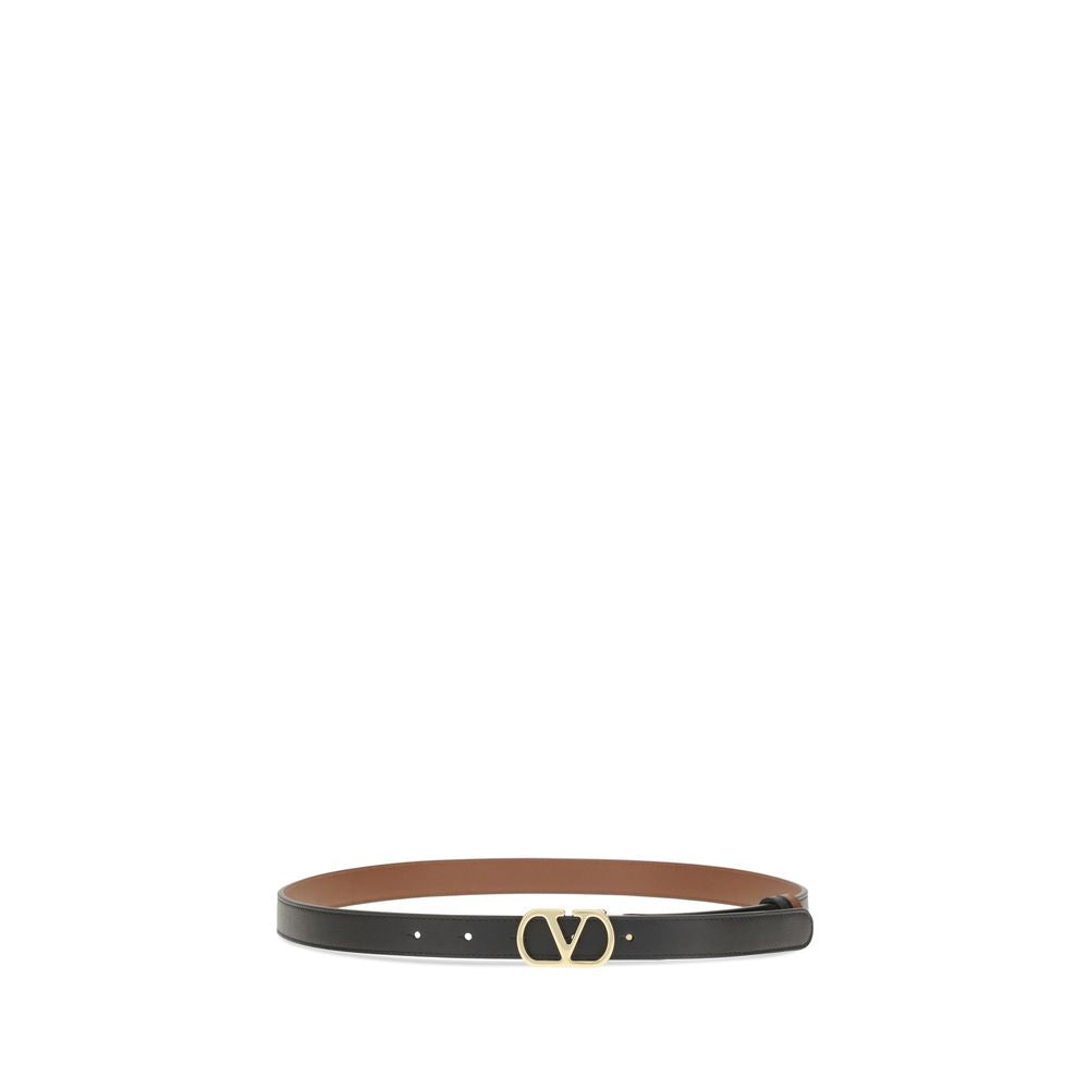Valentino Garavani Black Calf Leather Bos Taurus Belt