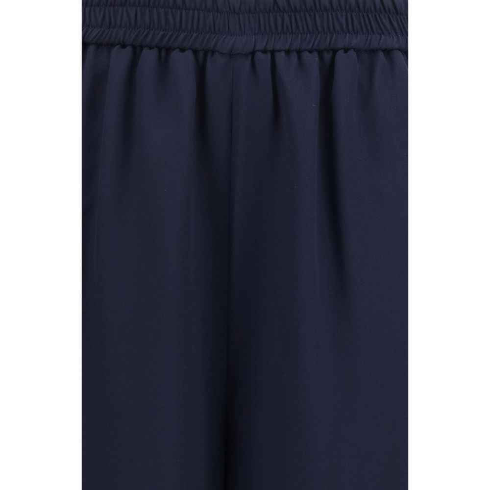 Max Mara Blue Silk Casual Pants