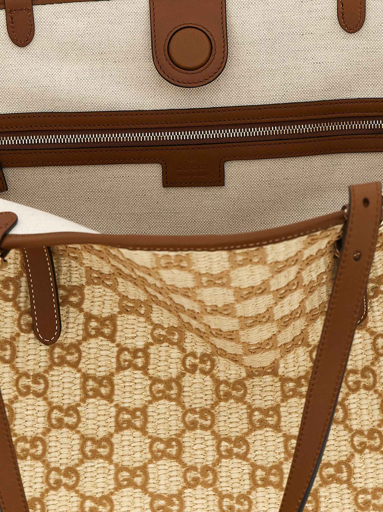 Gucci Brown Cotton Handbag