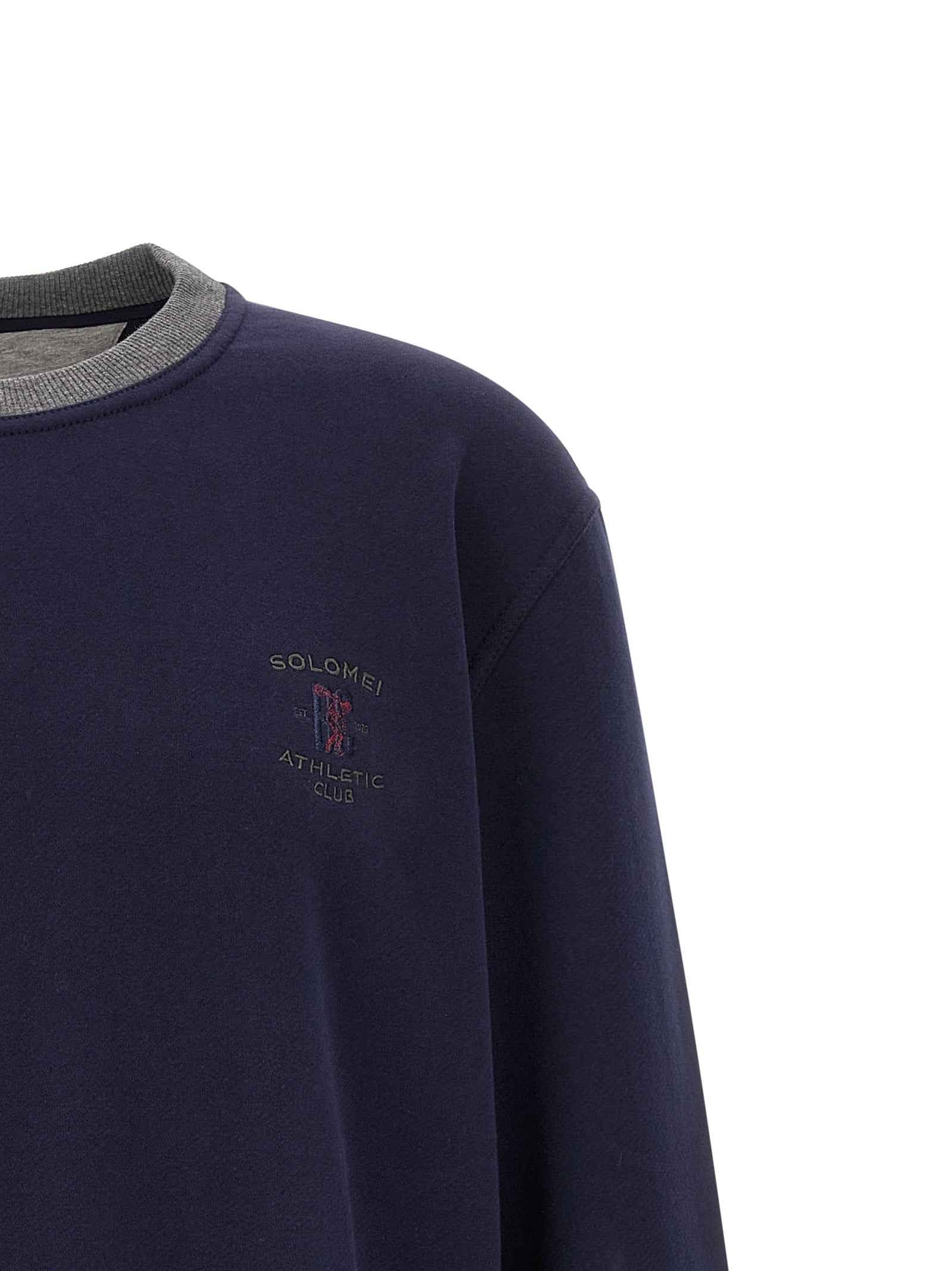 Brunello Cucinelli Blue Cotton Sweatshirt