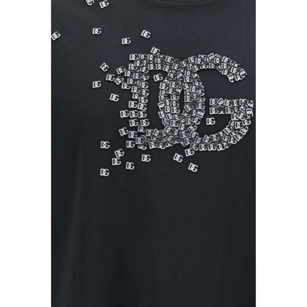 Dolce & Gabbana Black Cotton T-Shirt