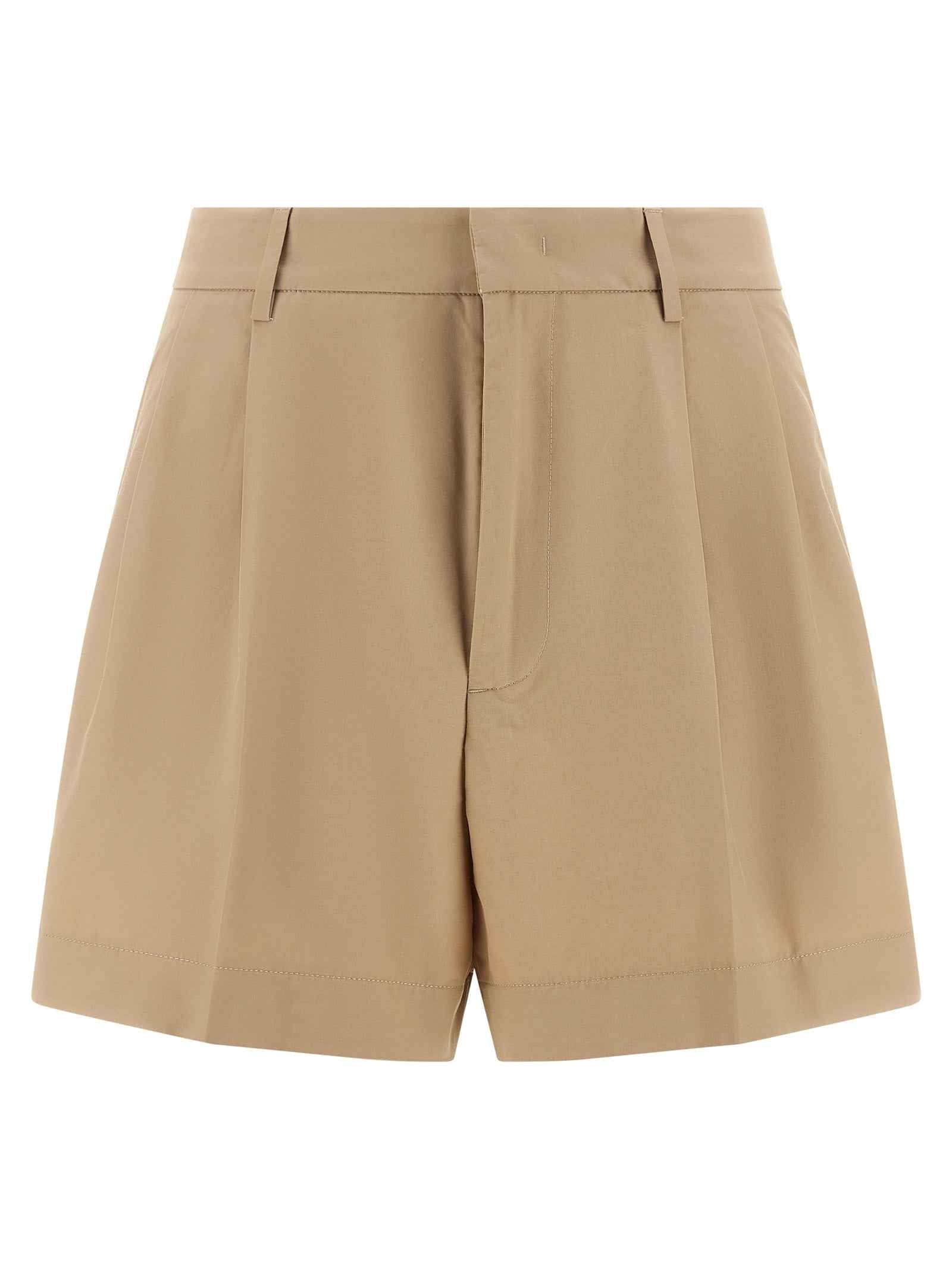 Fabiana Filippi Brown Cotton Bermuda Shorts