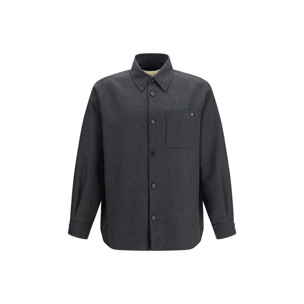 Valentino Garavani Gray Polyester Full-Length Jacket