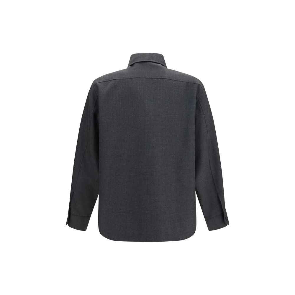 Valentino Garavani Gray Polyester Full-Length Jacket