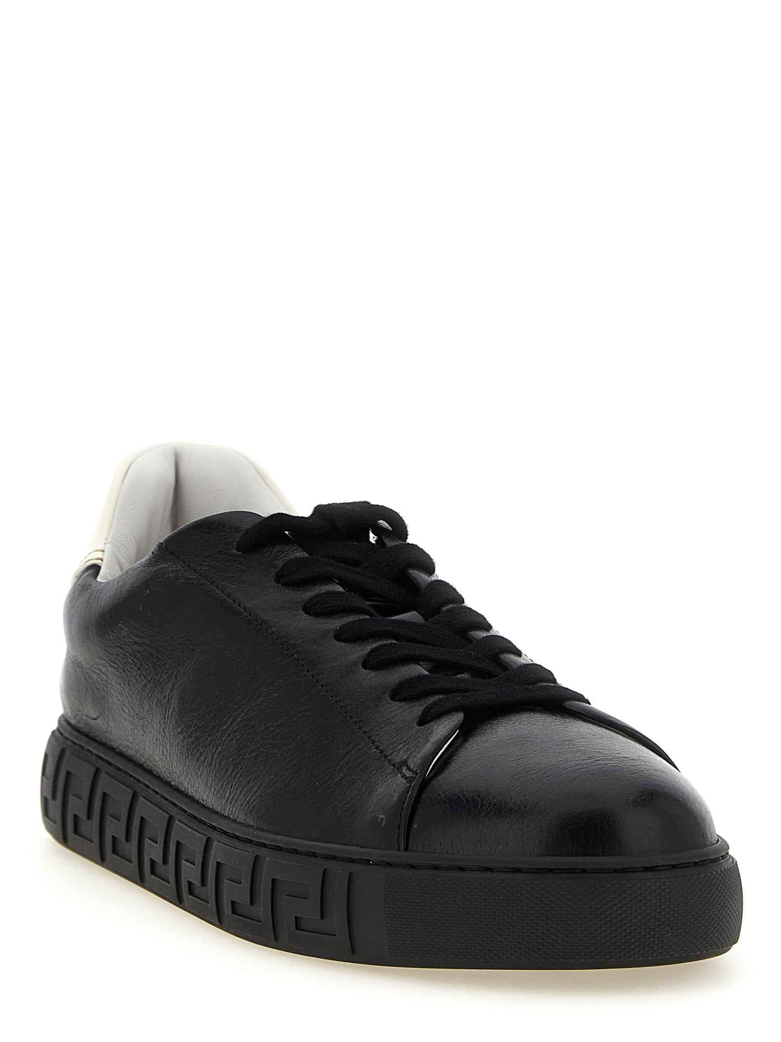 Versace Bicolor Calfskin Low Top Sneakers