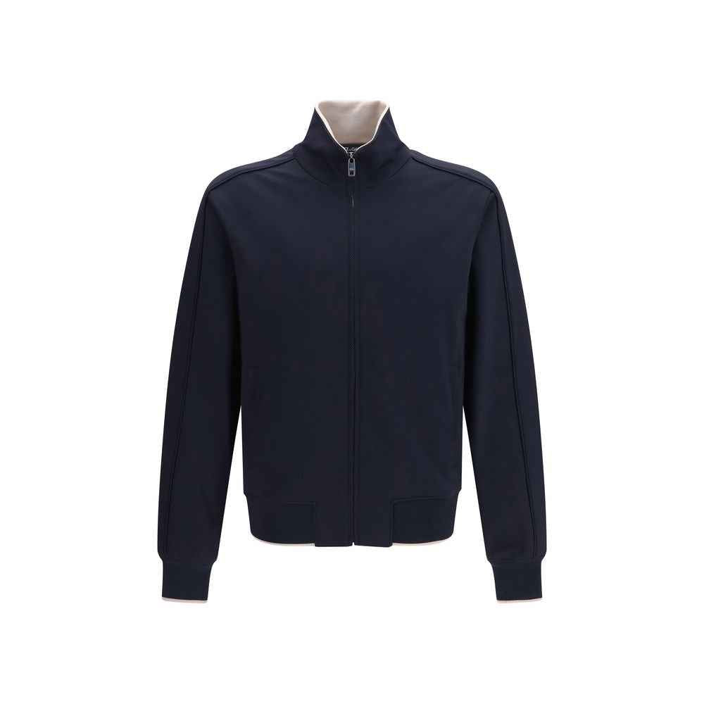 Dolce & Gabbana Blue Polyamide Full-Length Jacket