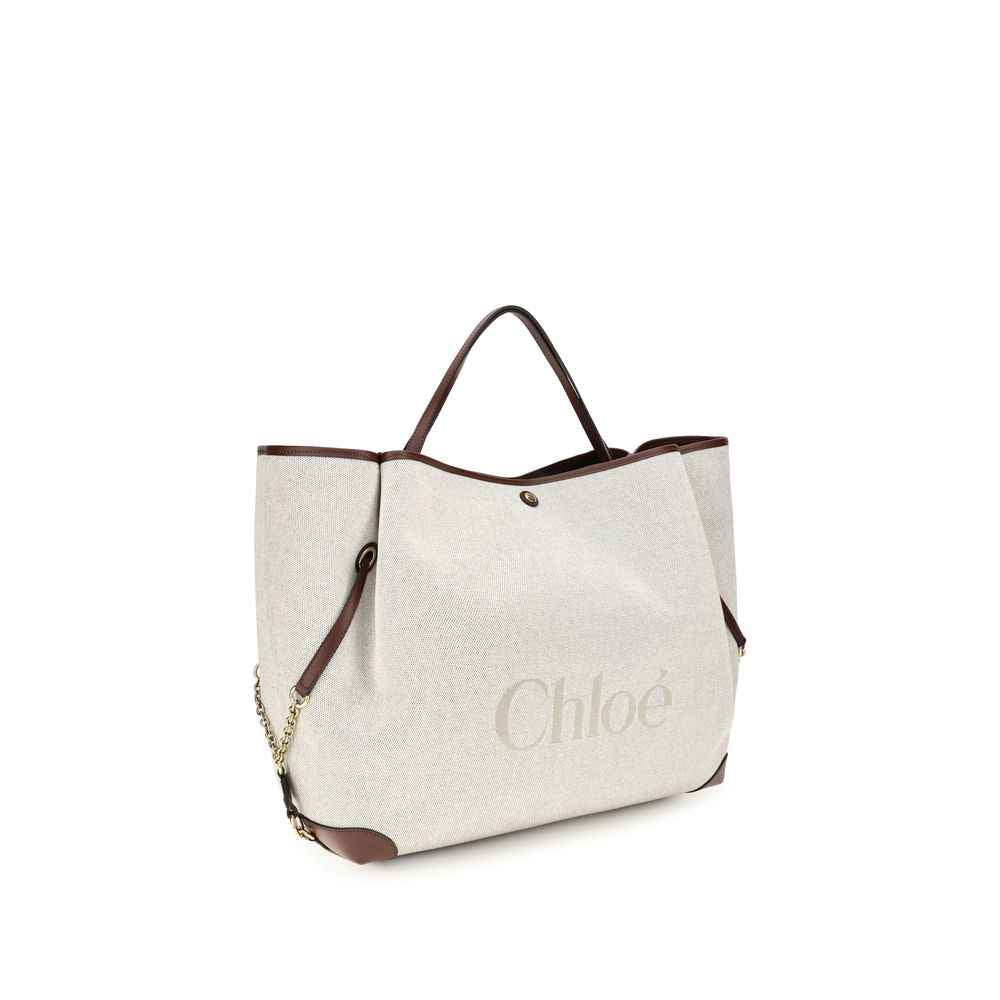 Chloé Beige Cotton Shoulder Bag