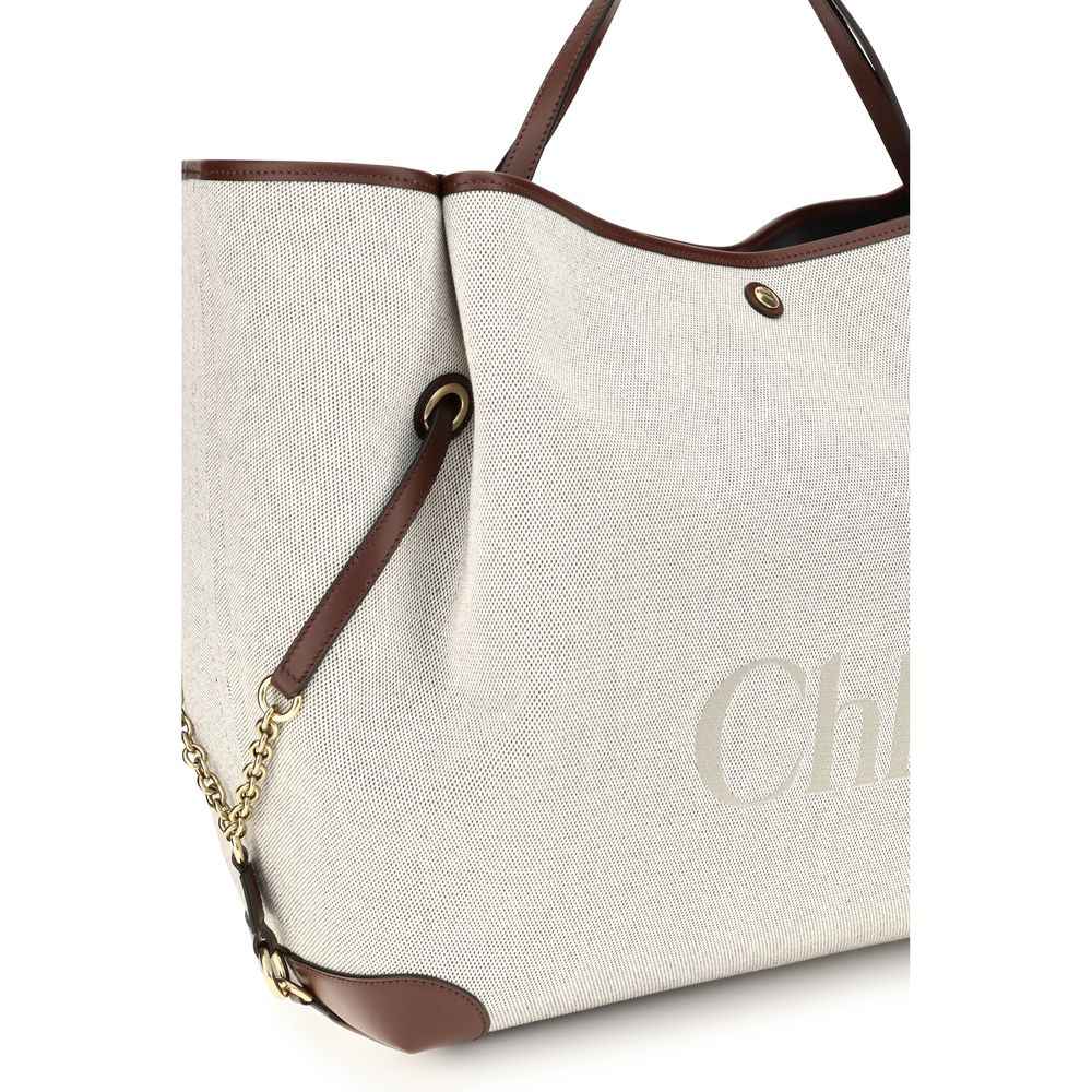 Chloé Beige Cotton Shoulder Bag