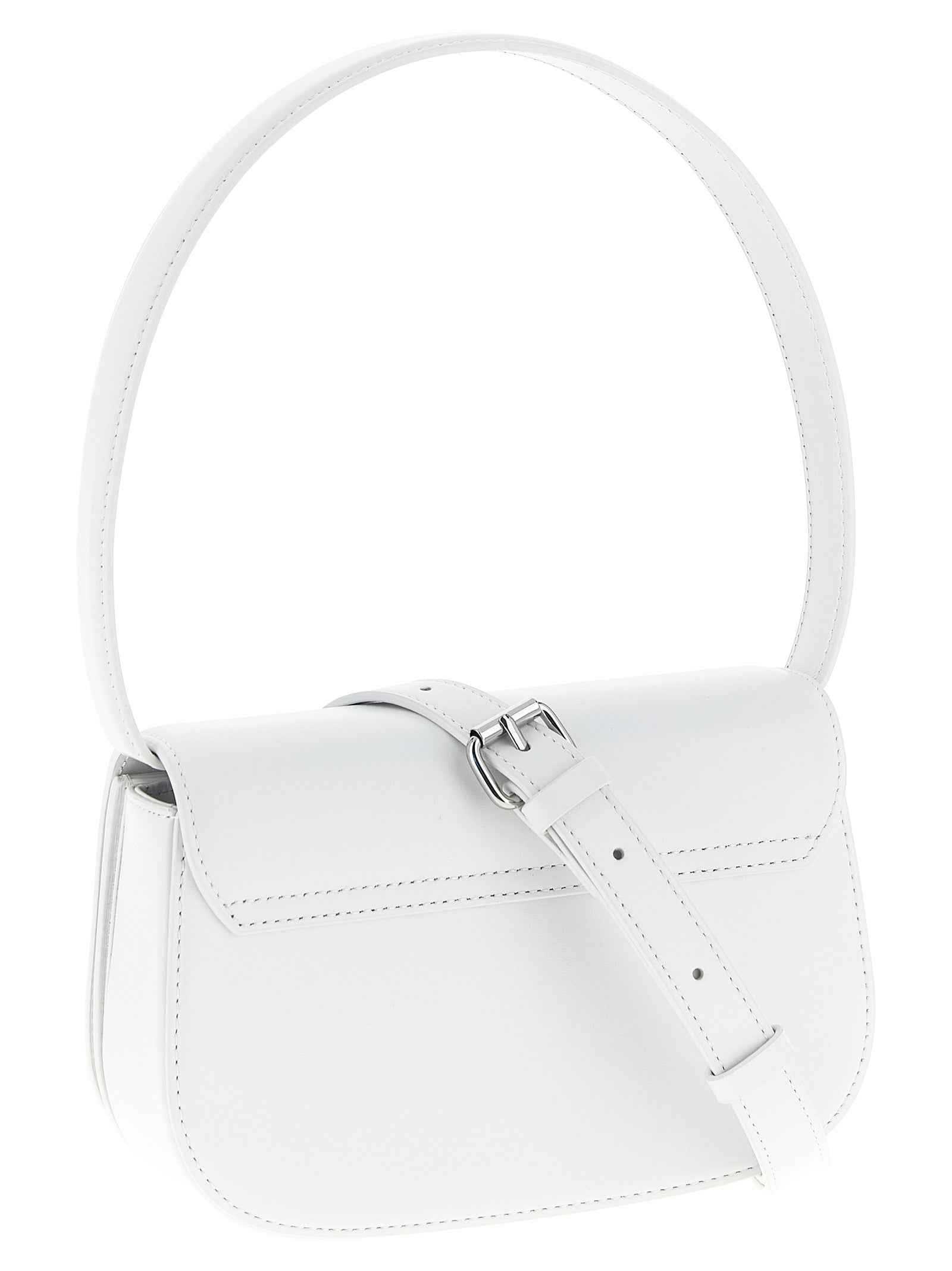 Diesel White Cowhide Shoulder Bag