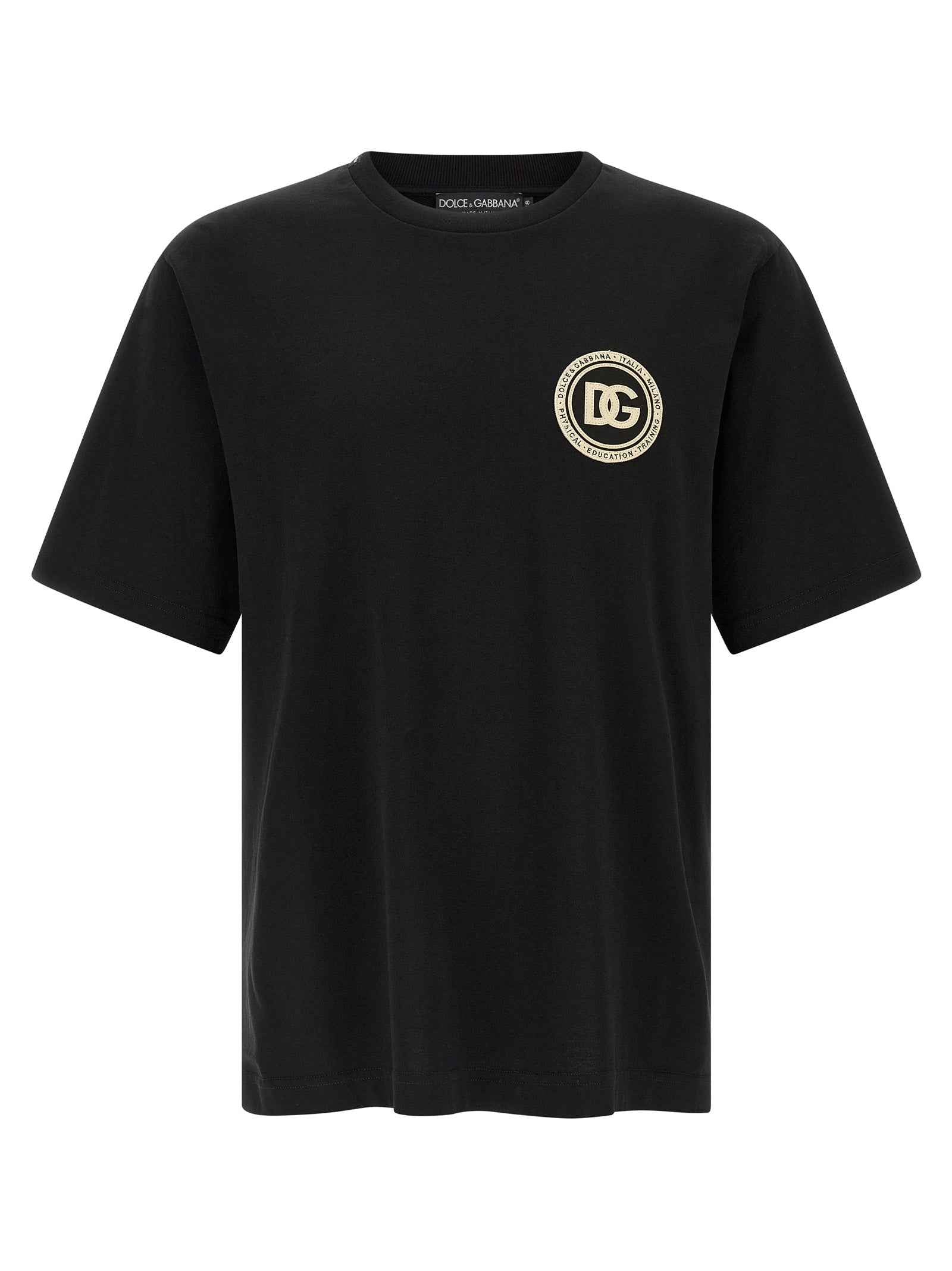 Dolce & Gabbana Black Cotton T-Shirt