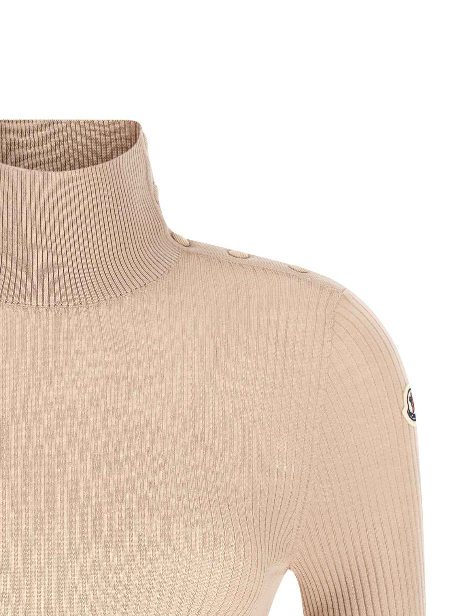 Moncler Beige Virgin Wool Cardigan