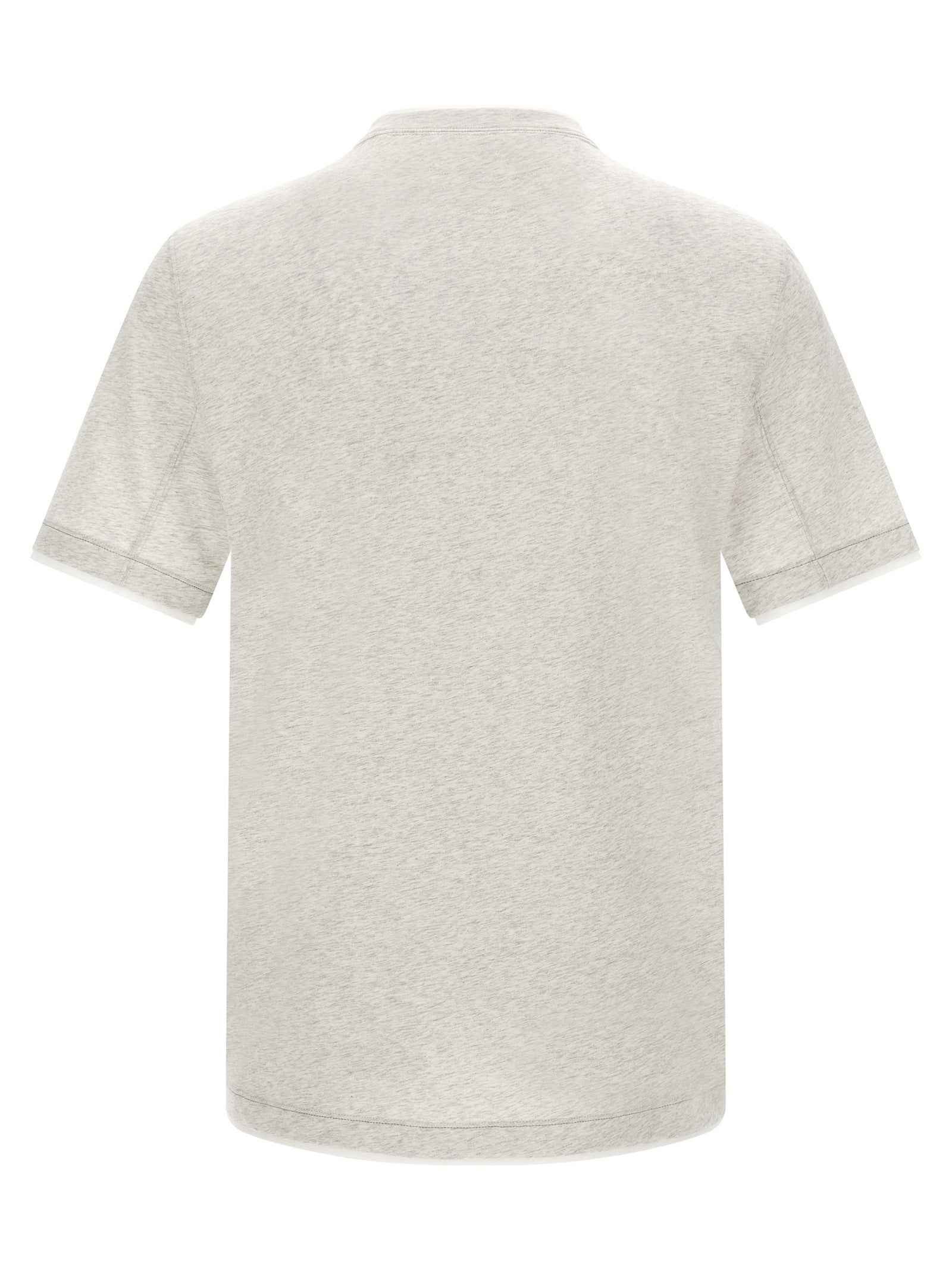 Brunello Cucinelli Gray Cotton T-Shirt