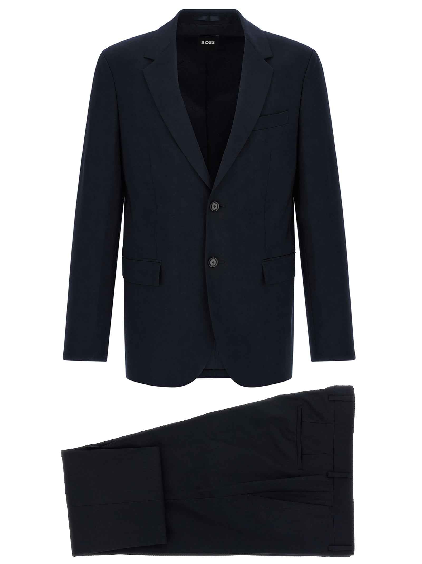 Hugo Boss Blue Virgin Wool Two-Piece Suit
