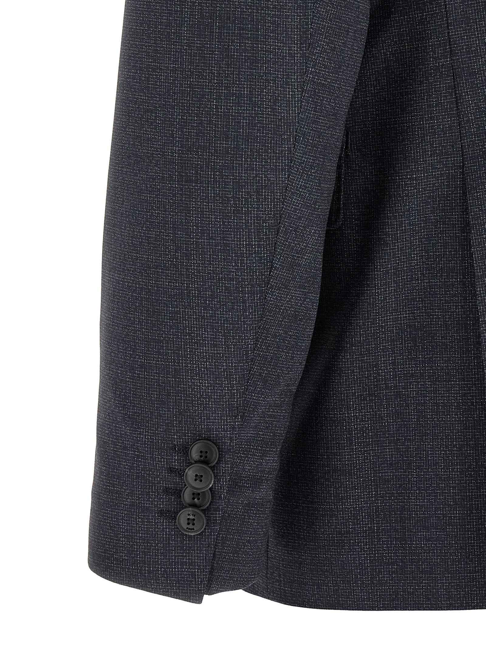 Hugo Boss Blue Polyester Two-Piece Suit