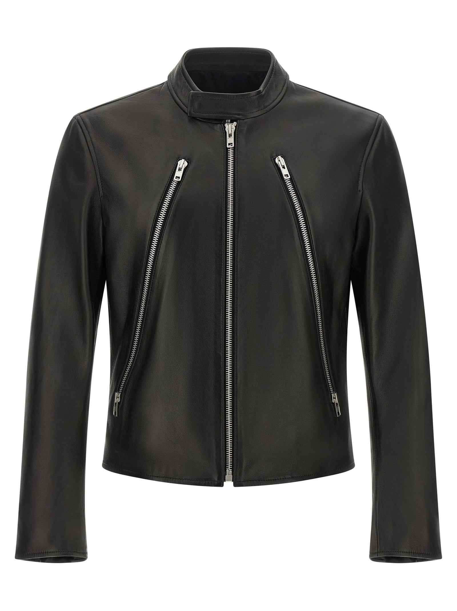 Maison Margiela Black Lamb Leather Leather Jacket