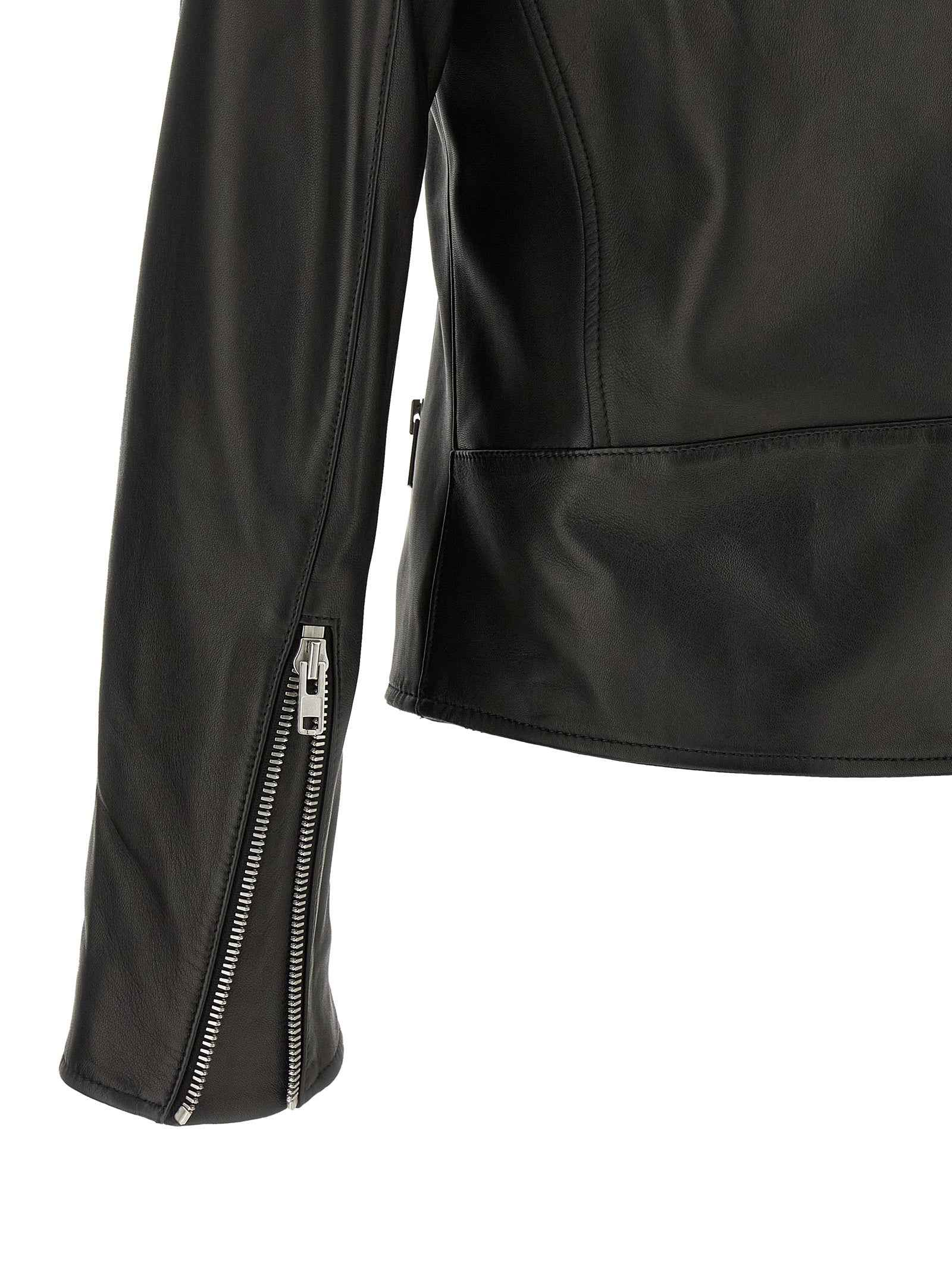 Maison Margiela Black Lamb Leather Leather Jacket
