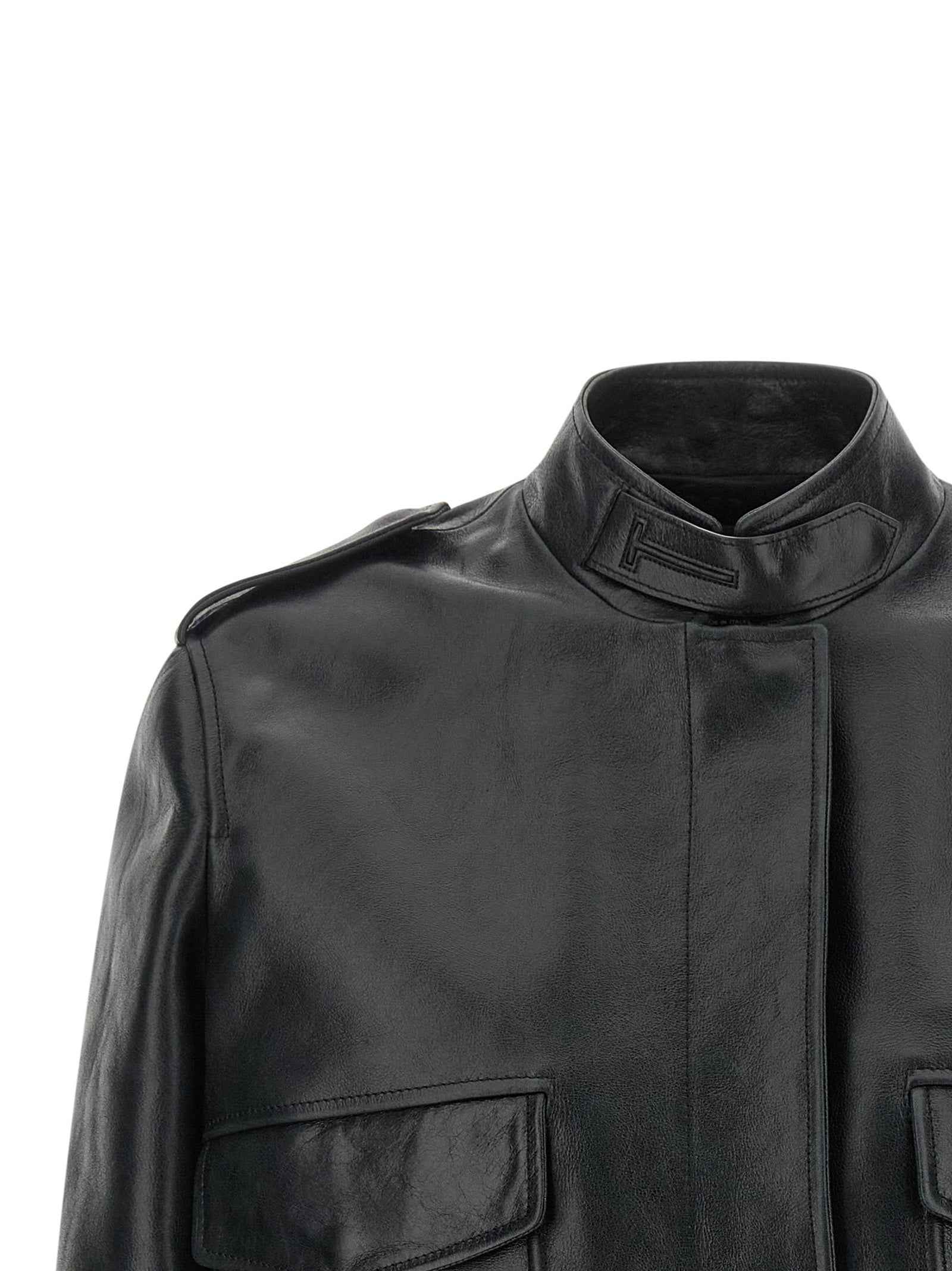 Tom Ford Black Lamb Leather Leather Jacket