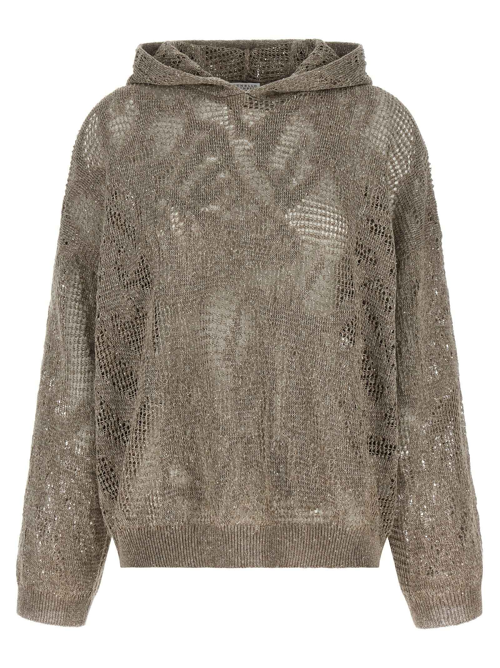 Brunello Cucinelli Brown Linen Cardigan
