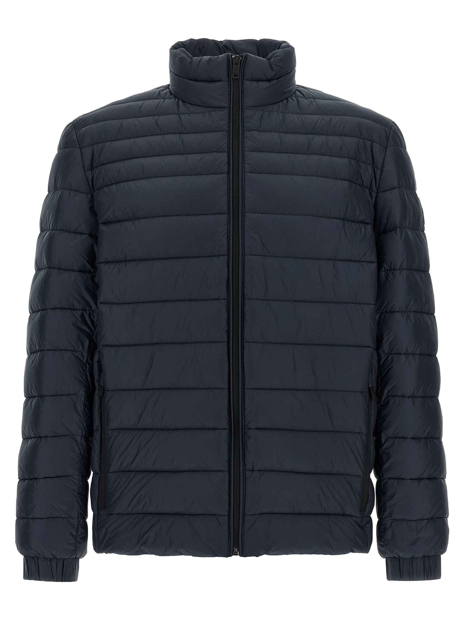 Hugo Boss Blue Polyamide Full-Length Jacket