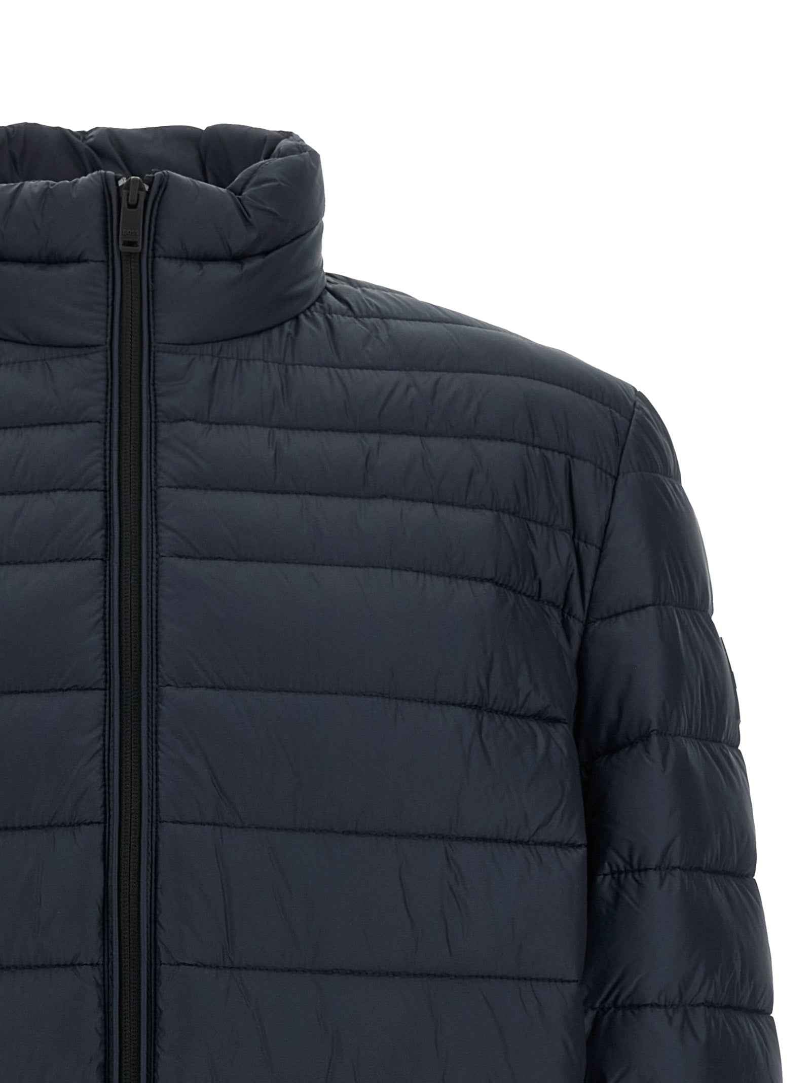 Hugo Boss Blue Polyamide Full-Length Jacket