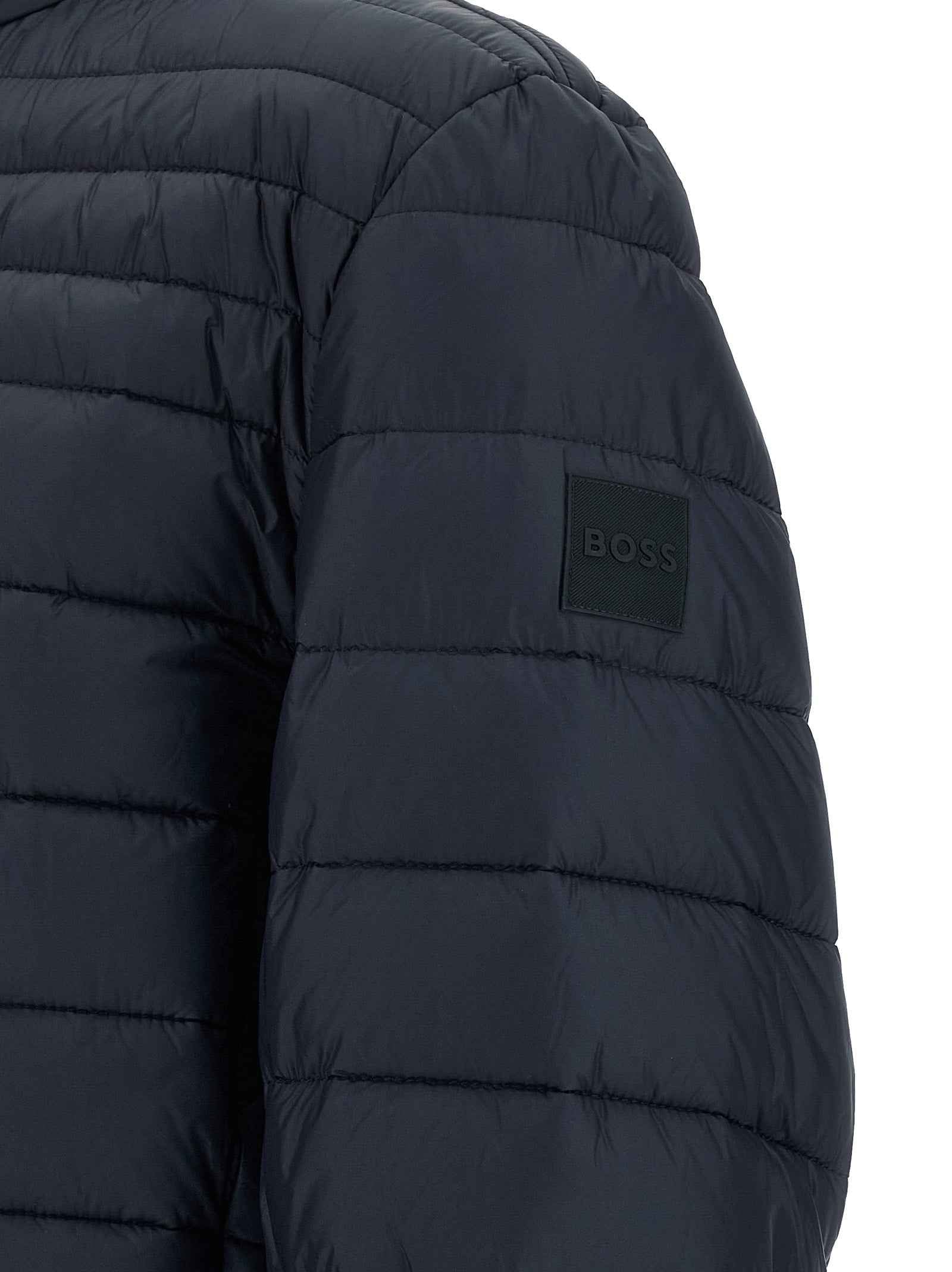 Hugo Boss Blue Polyamide Full-Length Jacket