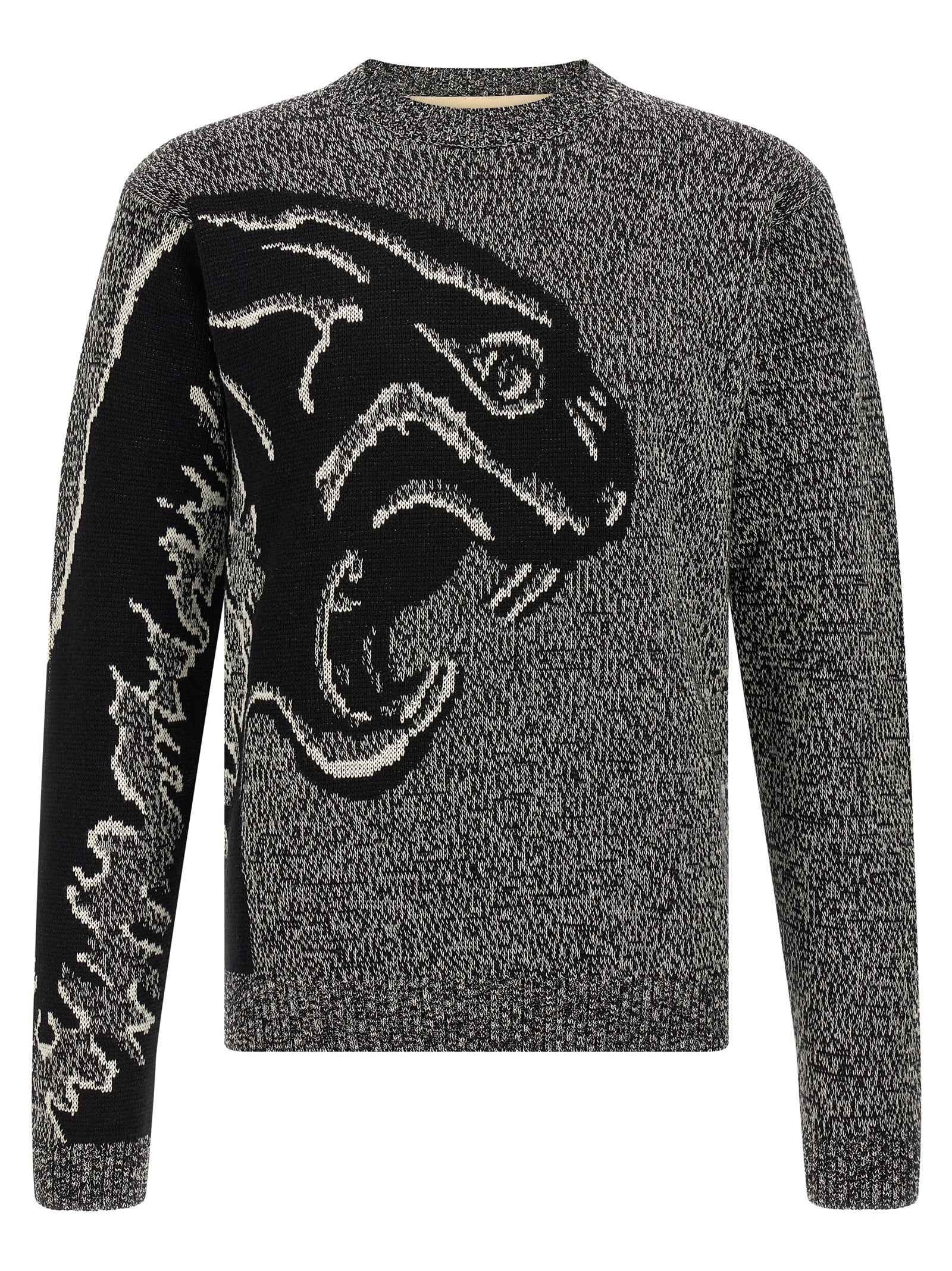 Valentino Garavani Bicolor Virgin Wool Cardigan