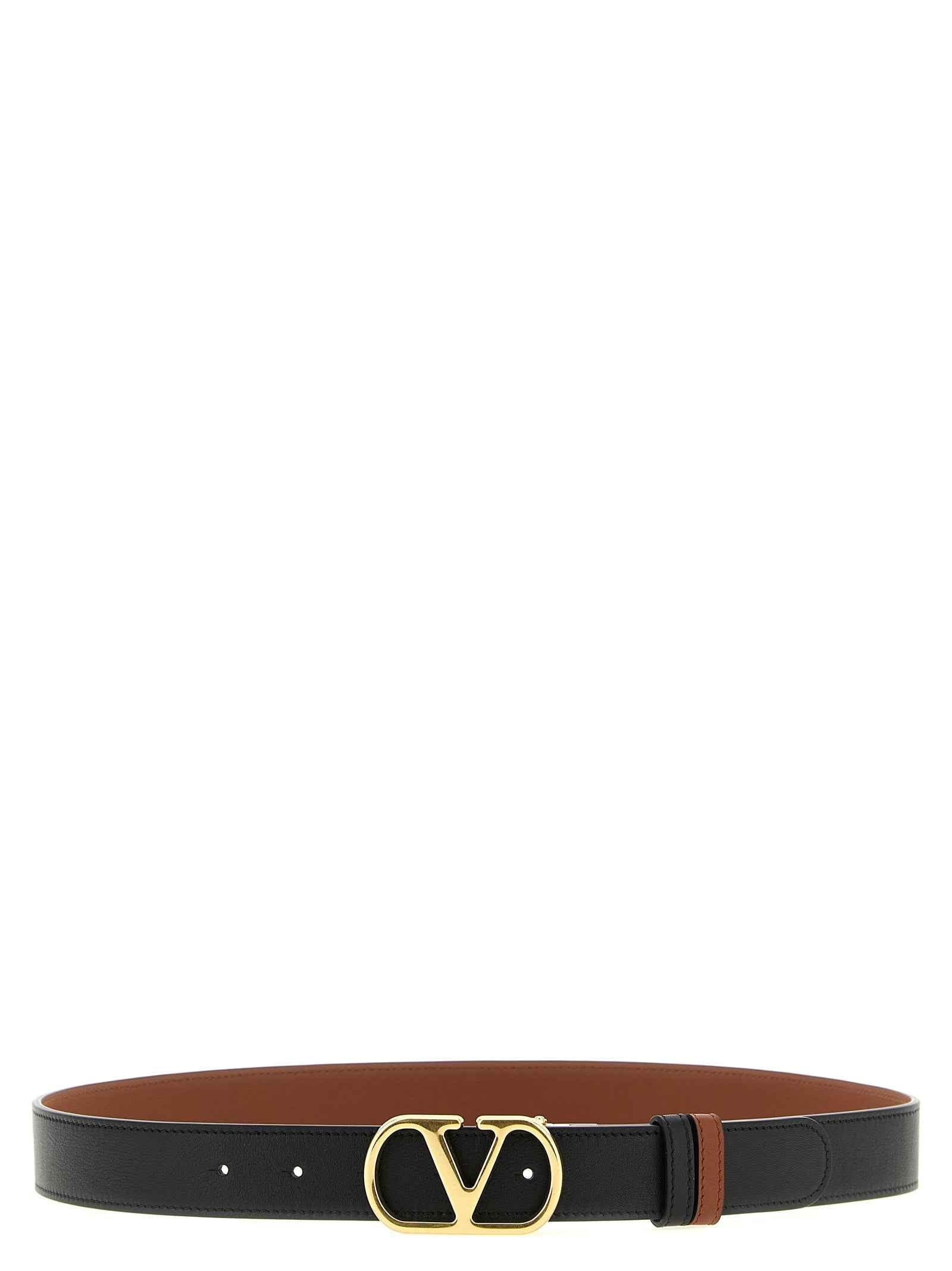 Valentino Garavani Black Calfskin Regular Belt