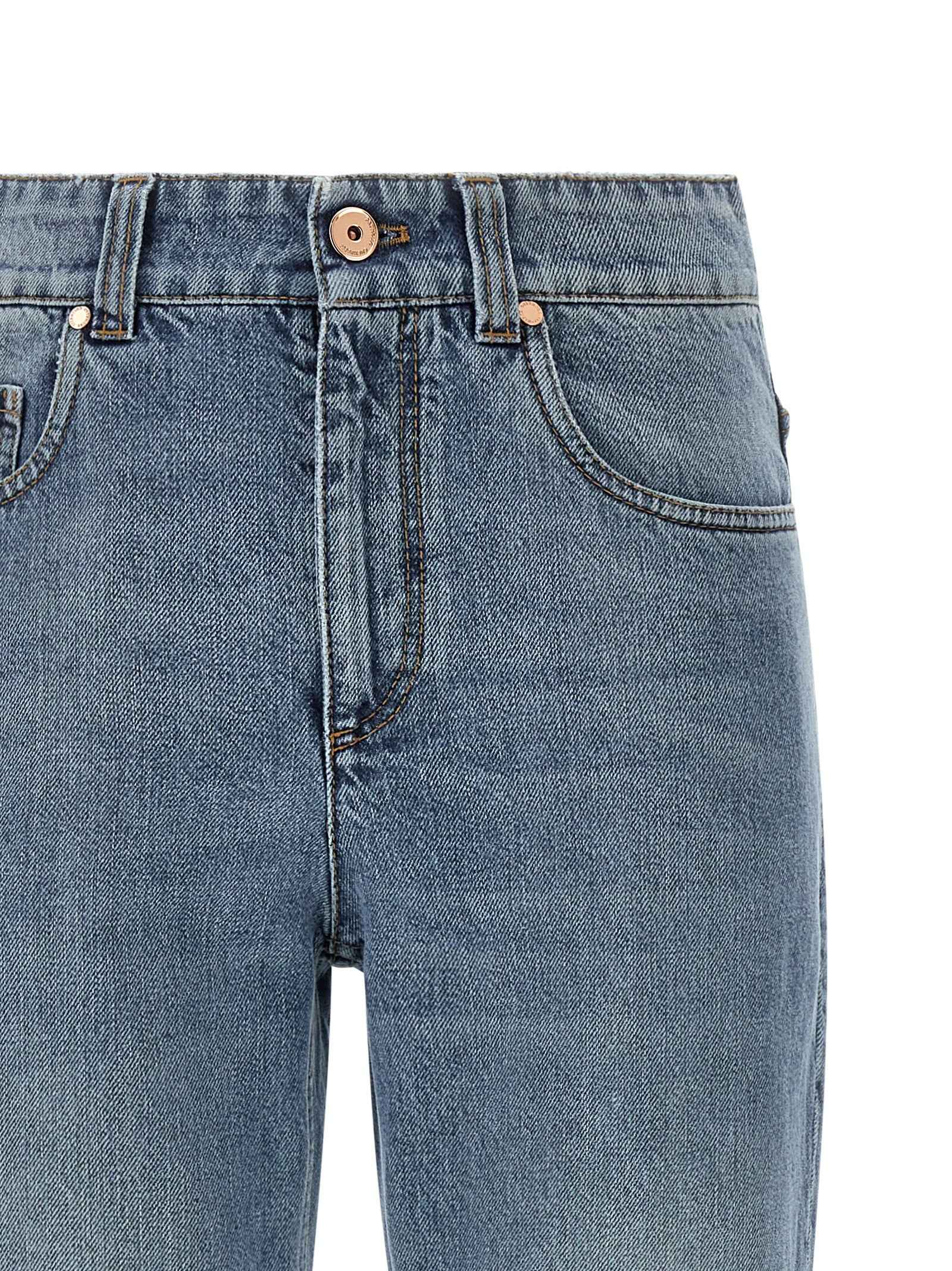 Brunello Cucinelli Blue Cotton Cropped Jeans