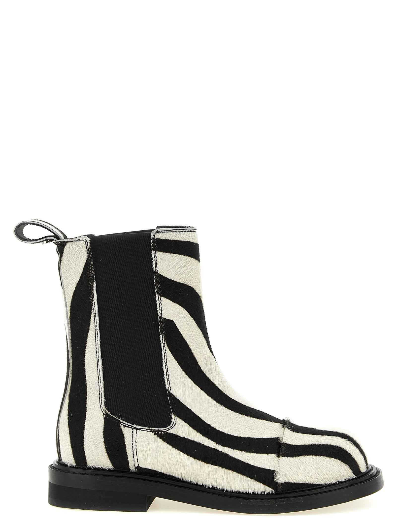 Moschino Bicolor Calfskin Ankle Boots