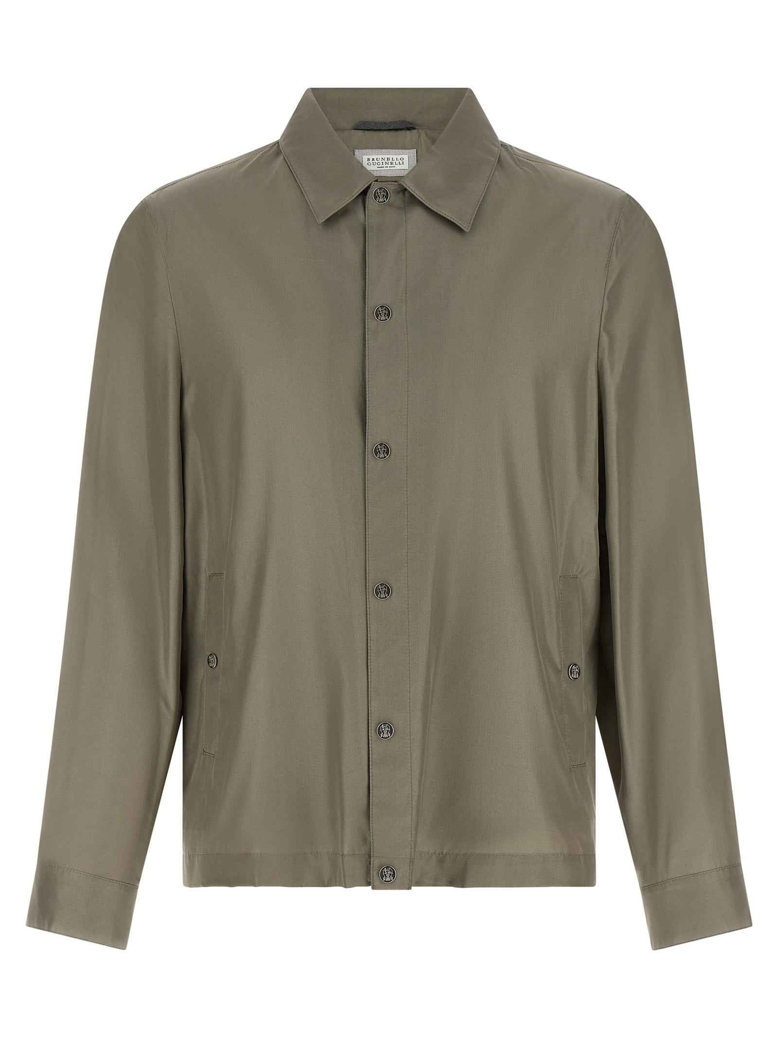 Brunello Cucinelli Bicolor Silk Full-Length Jacket