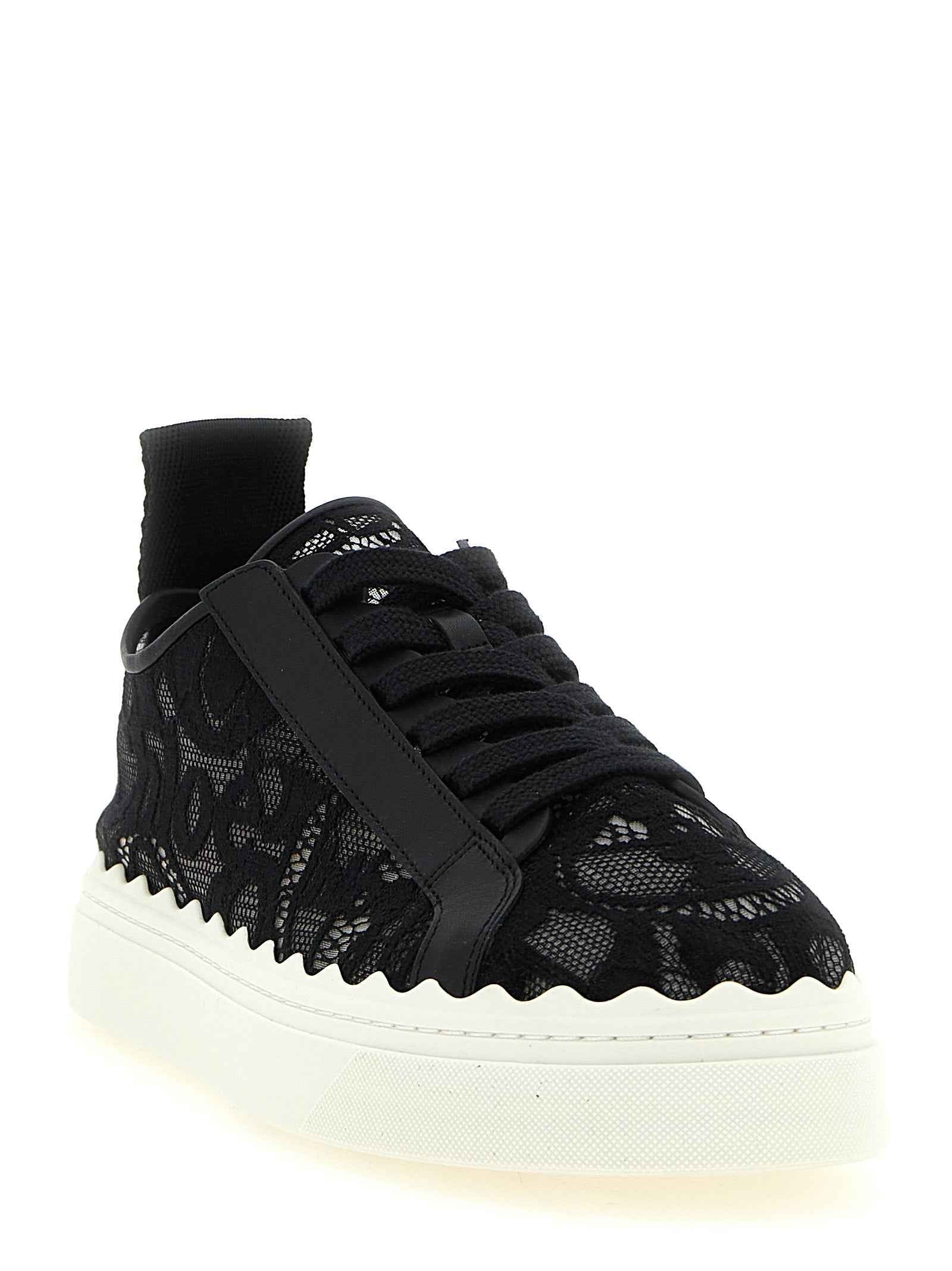 Chloé Black Polyamide Low Top Sneakers