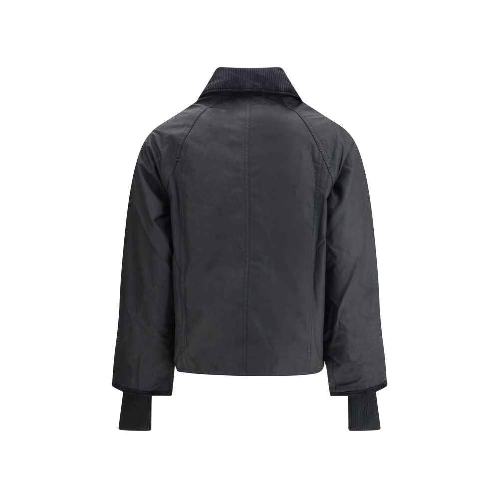 Barbour Black Cotton Full-Length Jacket