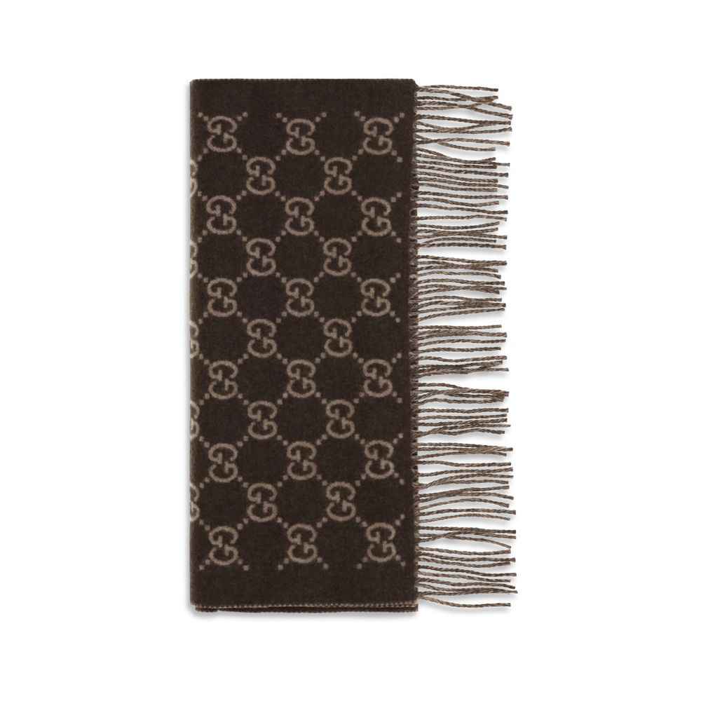 Gucci Brown Cashmere Scarf