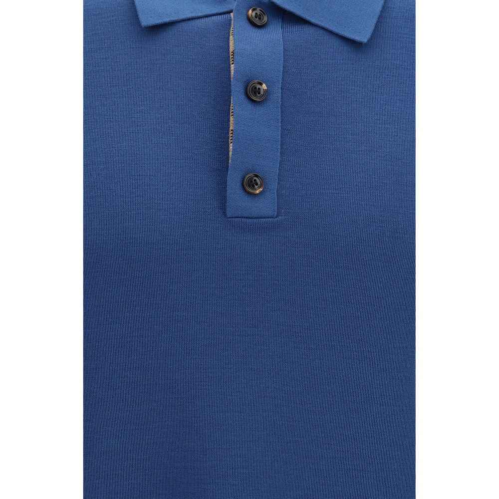 Burberry Blue Wool Oves Aries Polo Shirt
