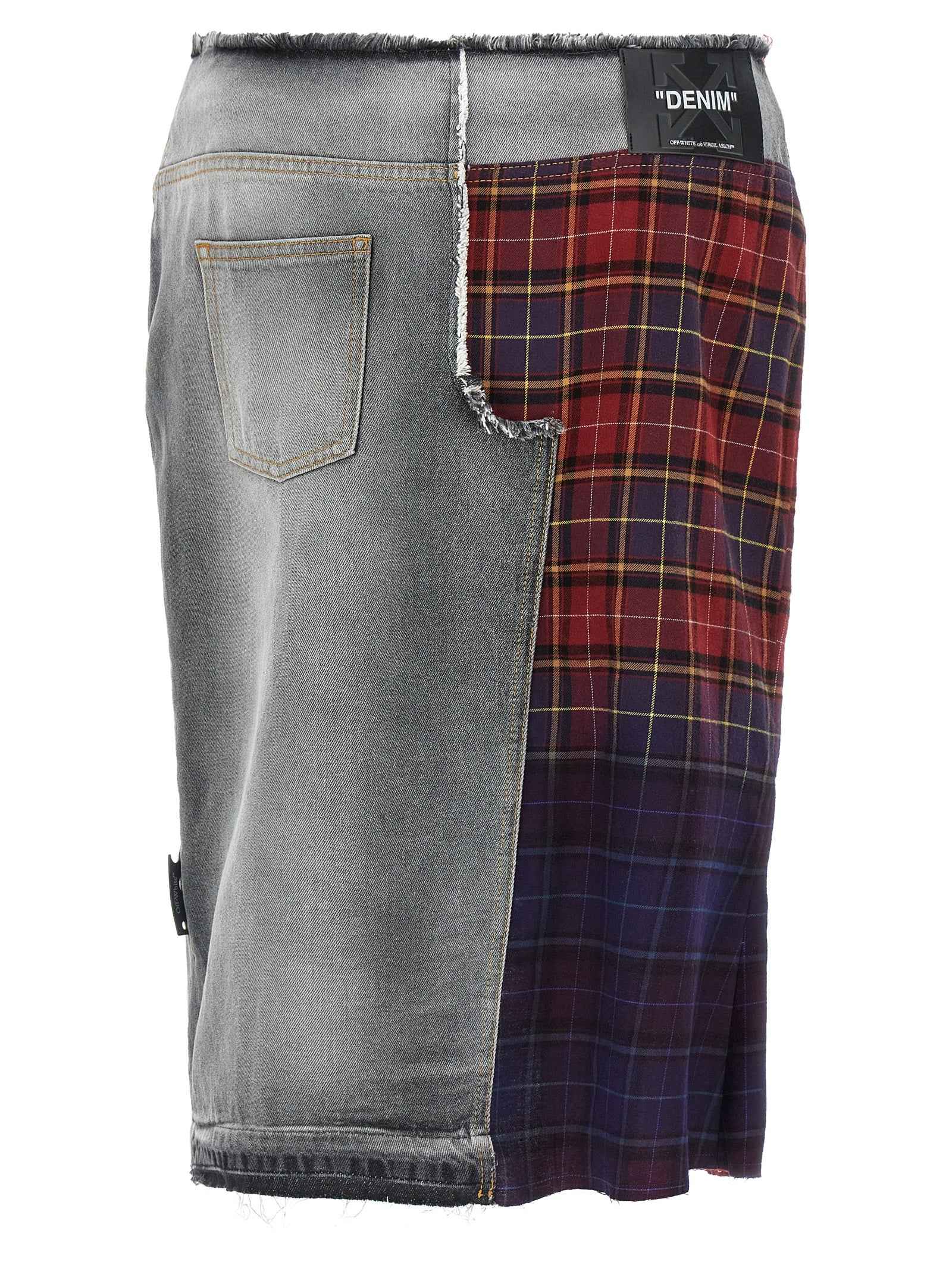 Off-White Multicolor Cotton Midi Skirt
