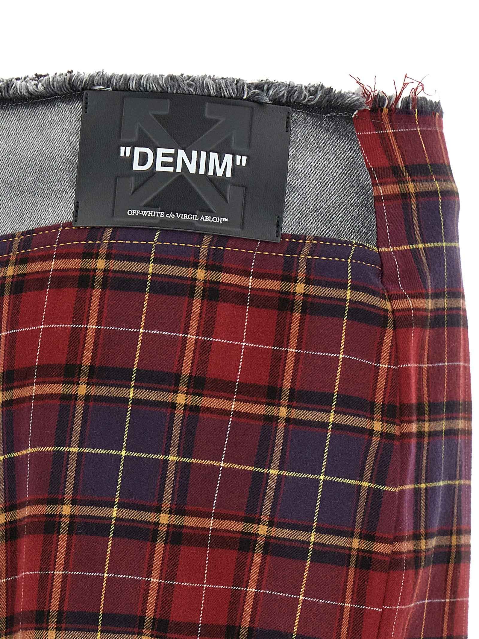 Off-White Multicolor Cotton Midi Skirt
