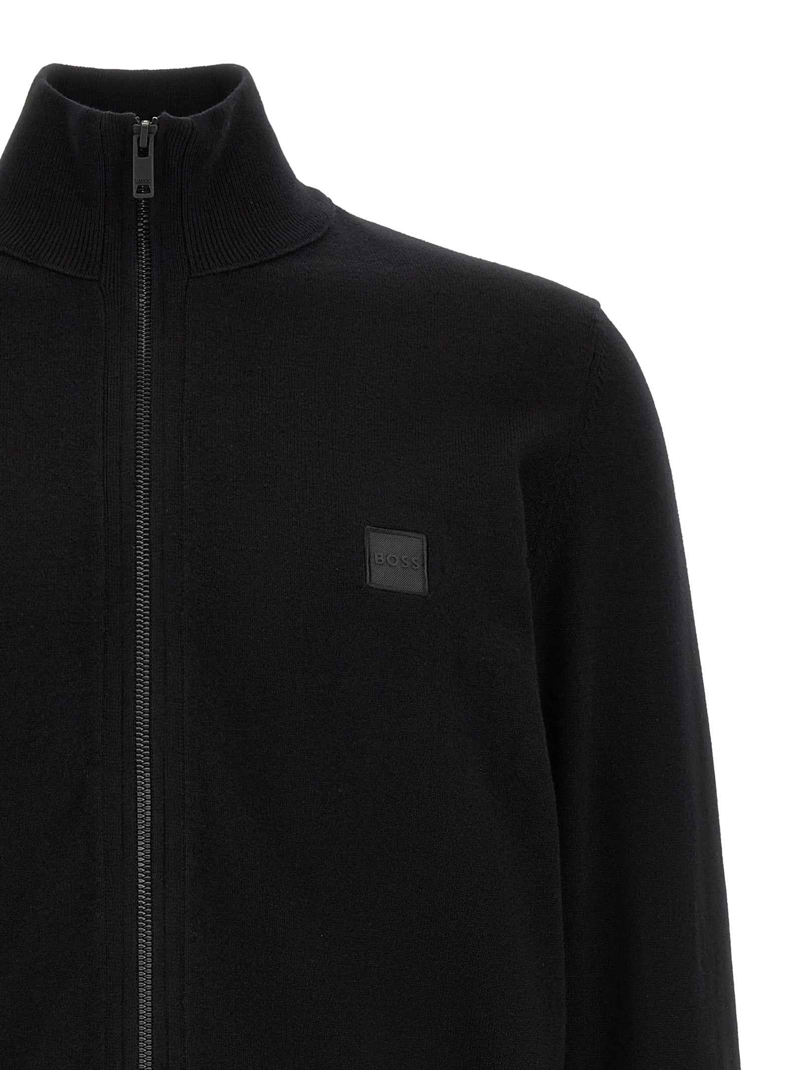 Hugo Boss Black Cotton Cardigan