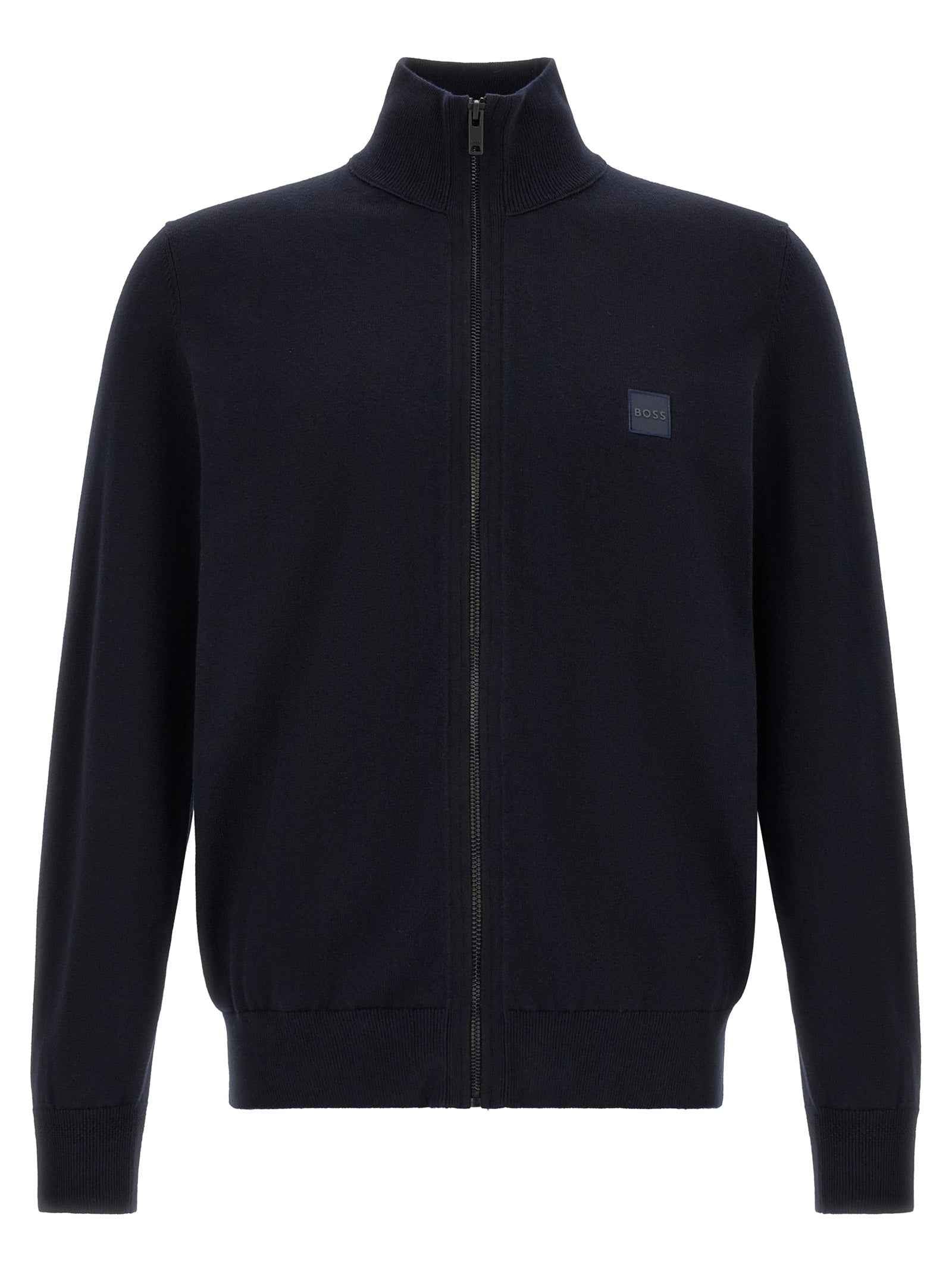 Hugo Boss Blue Cotton Cardigan