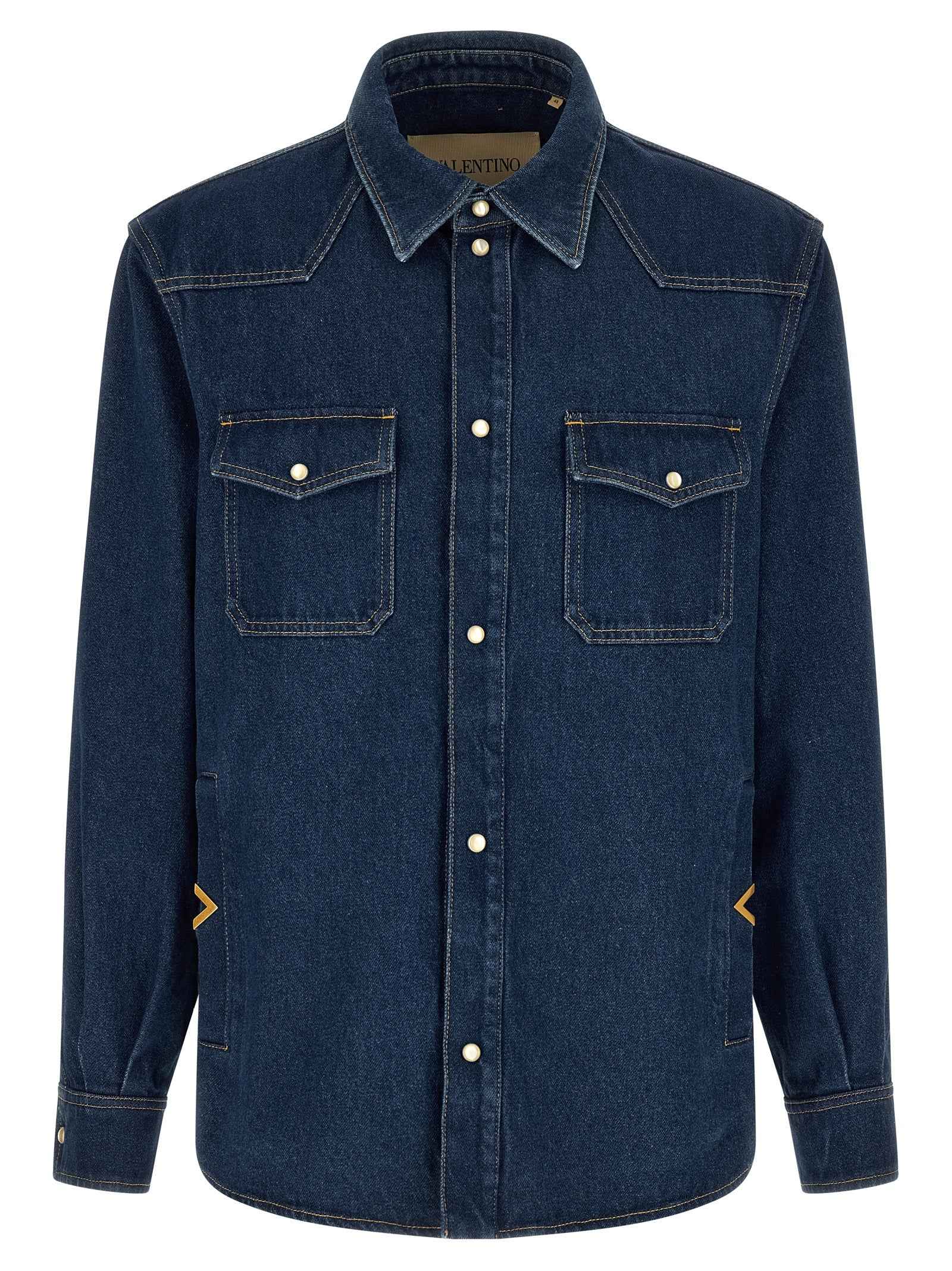 Valentino Garavani Blue Cotton Blouse