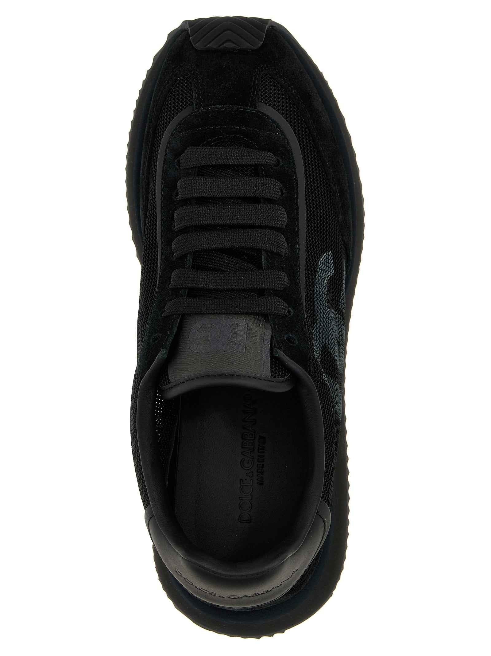 Dolce & Gabbana Black Calfskin Athletic Sneakers