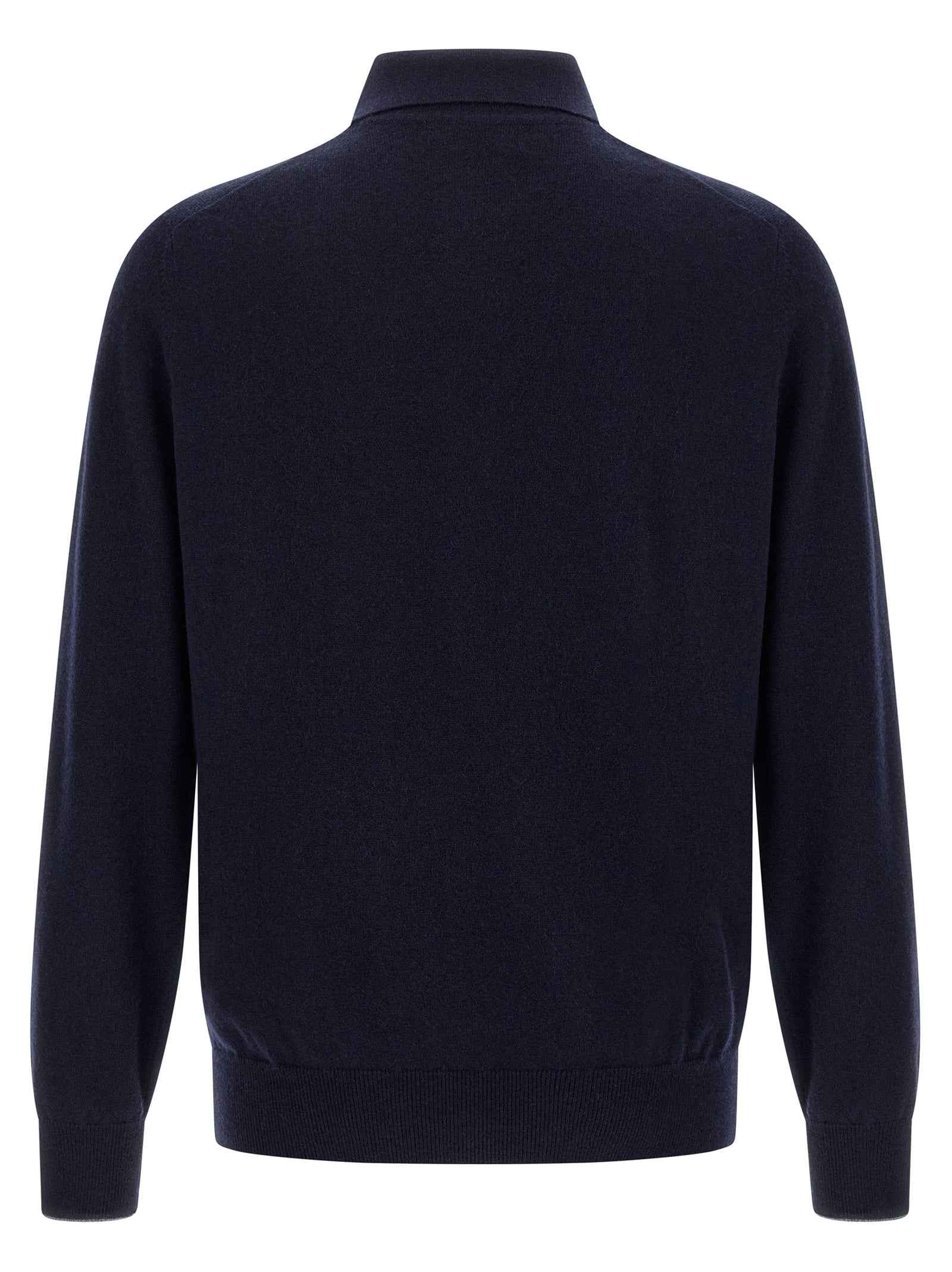 Brunello Cucinelli Blue Cashmere Polo Shirt