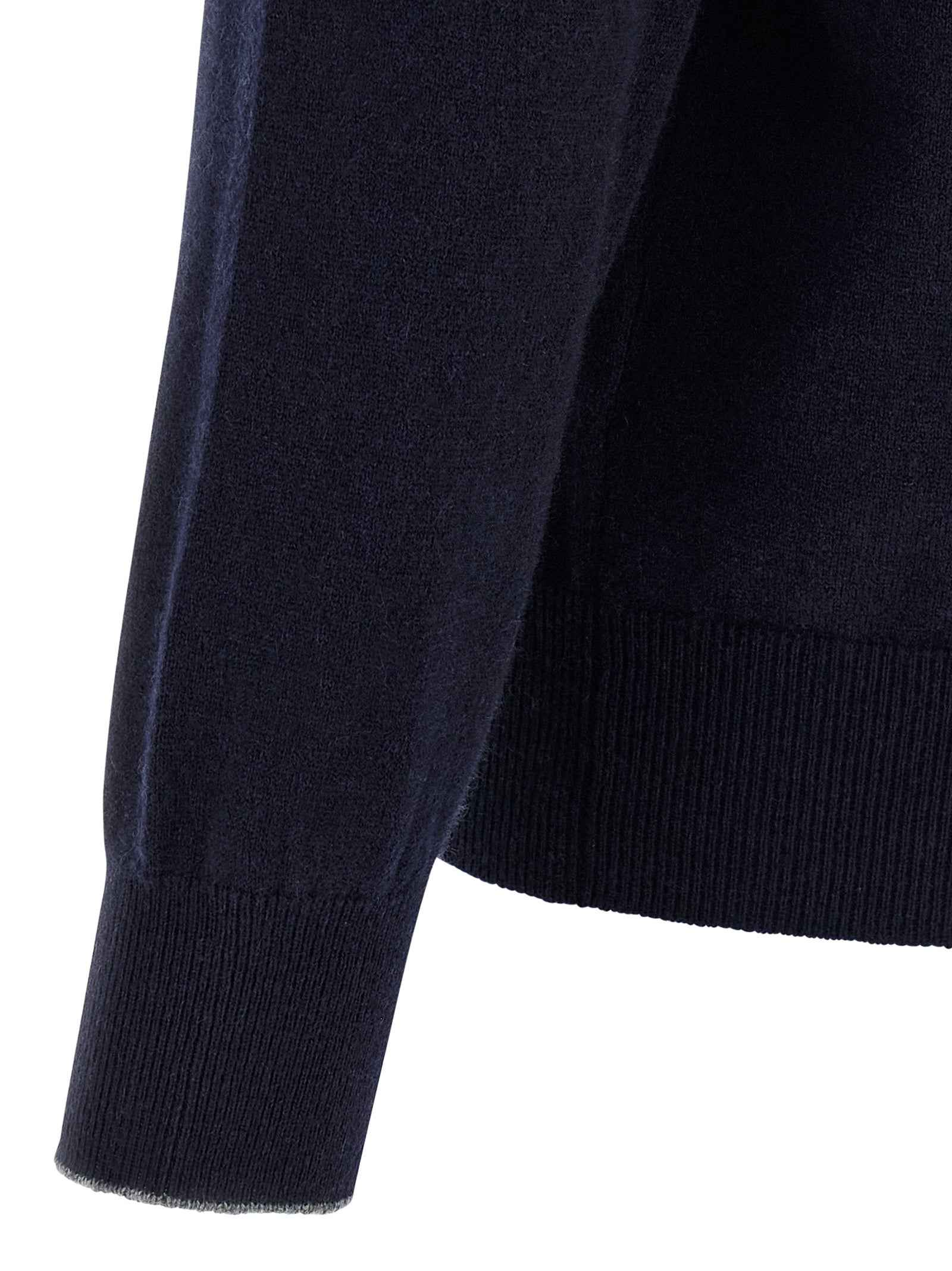 Brunello Cucinelli Blue Cashmere Polo Shirt