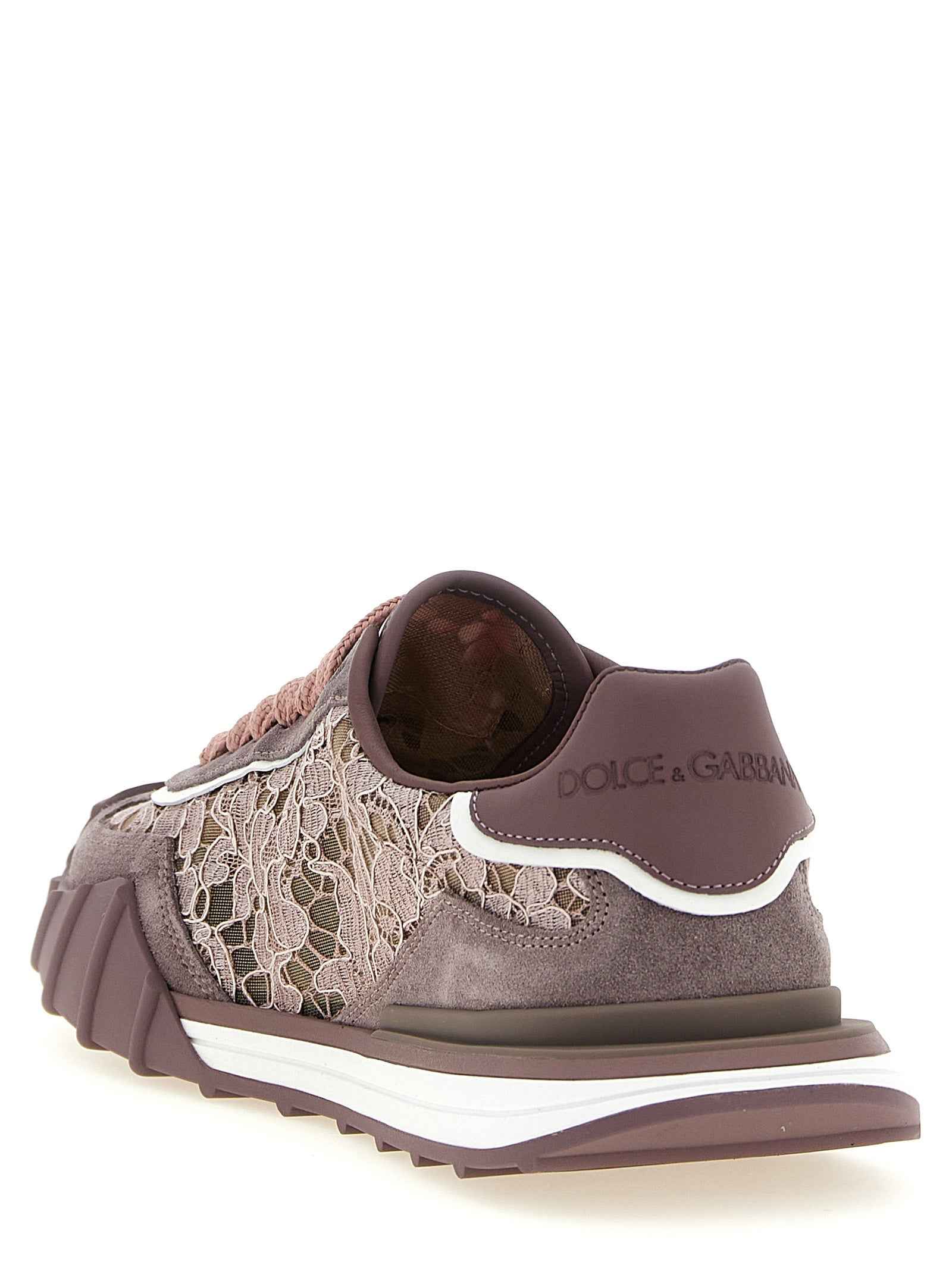 Dolce & Gabbana Purple Leather Athletic Sneakers
